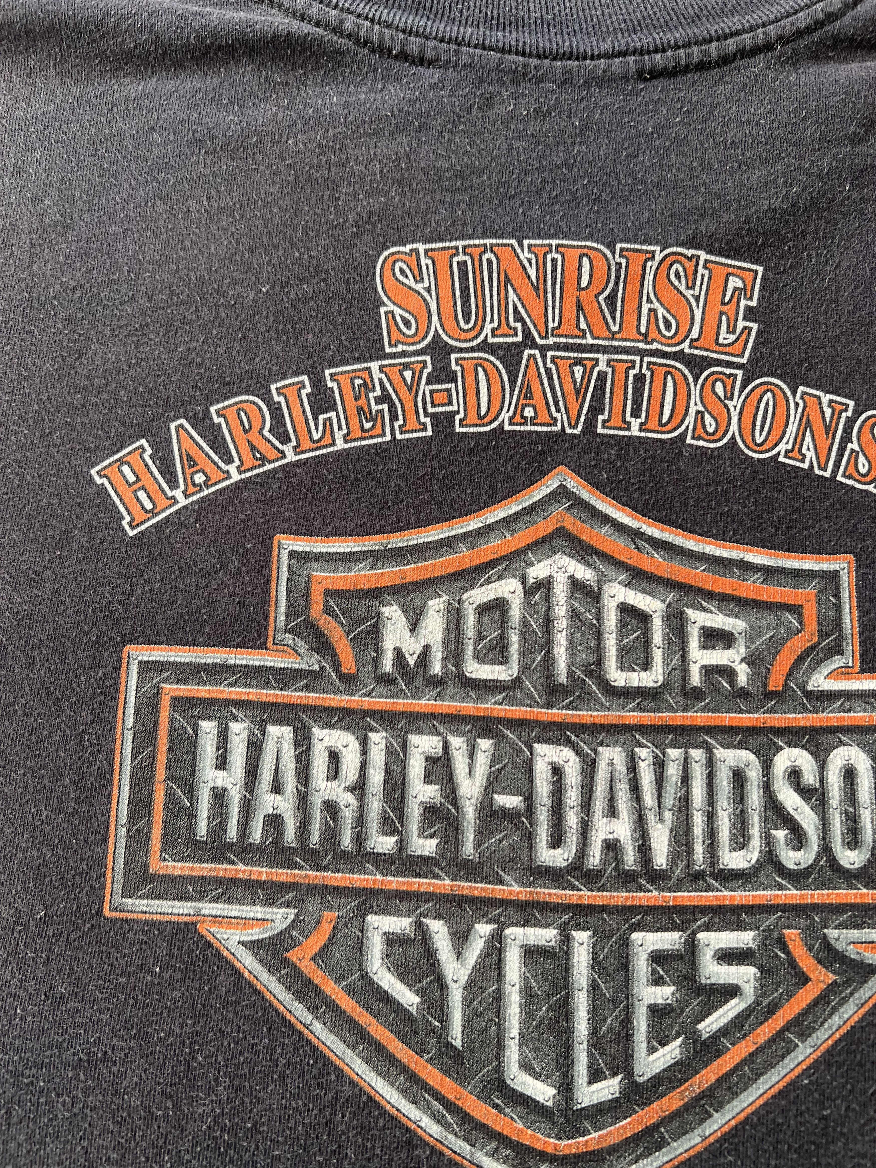 Harley Davidson Vintage 2006 Harley Davidson Eagle Fire Flame Black T-shirt Size US L / EU 52-54 / 3 - 15 Thumbnail
