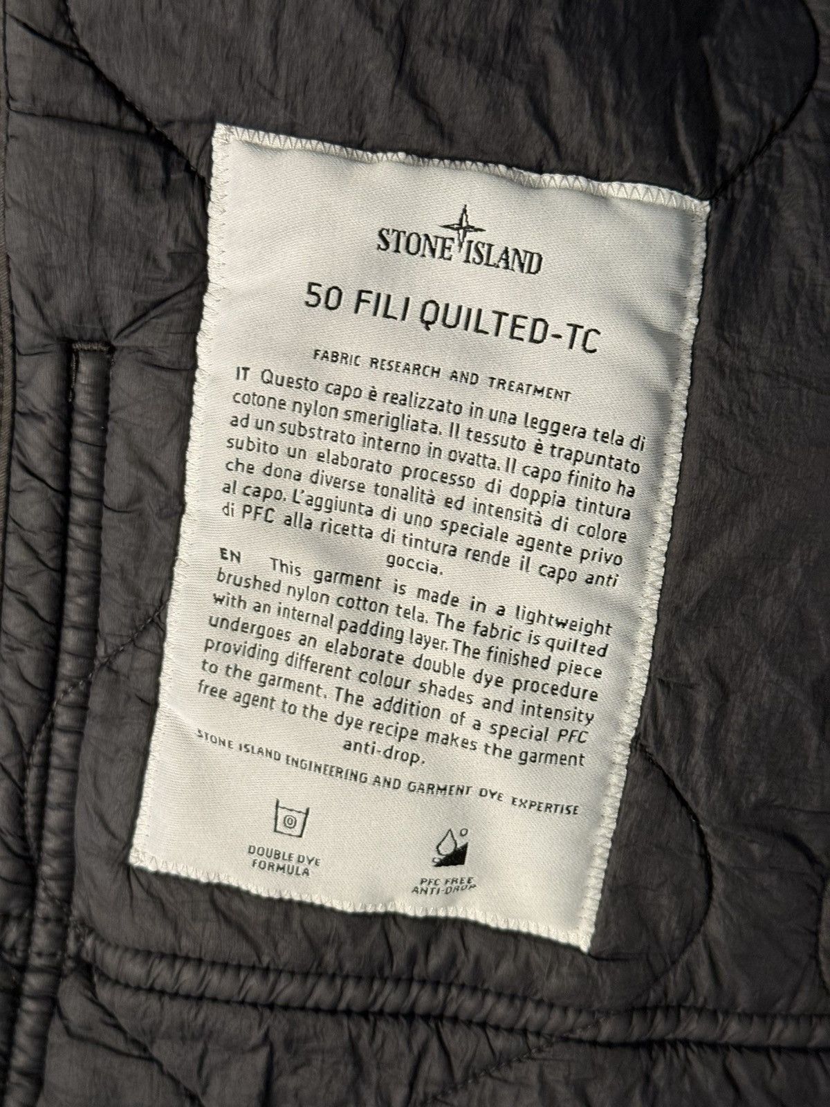 Stone Island 🔥 Stone Island 50 Fili Quilted-TC Vest Black 🔥 Size US XL / EU 56 / 4 - 13 Thumbnail