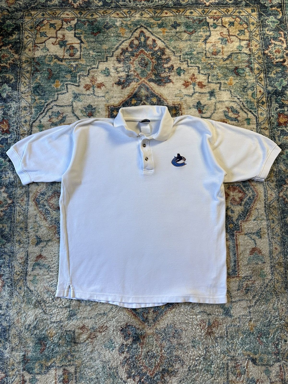 NHL Vintage NHL Vancouver Canucks Polo Shirt Size XL Size US XL / EU 56 / 4 - 1 Thumbnail