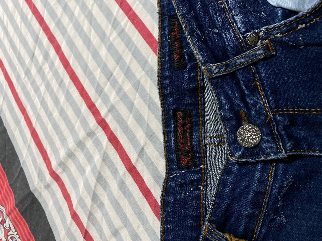 Japanese Brand Crazy Crash Dirty Baggy Faded Jean Japan Avant Garde Style Size US 30 / EU 46 - 22 Thumbnail