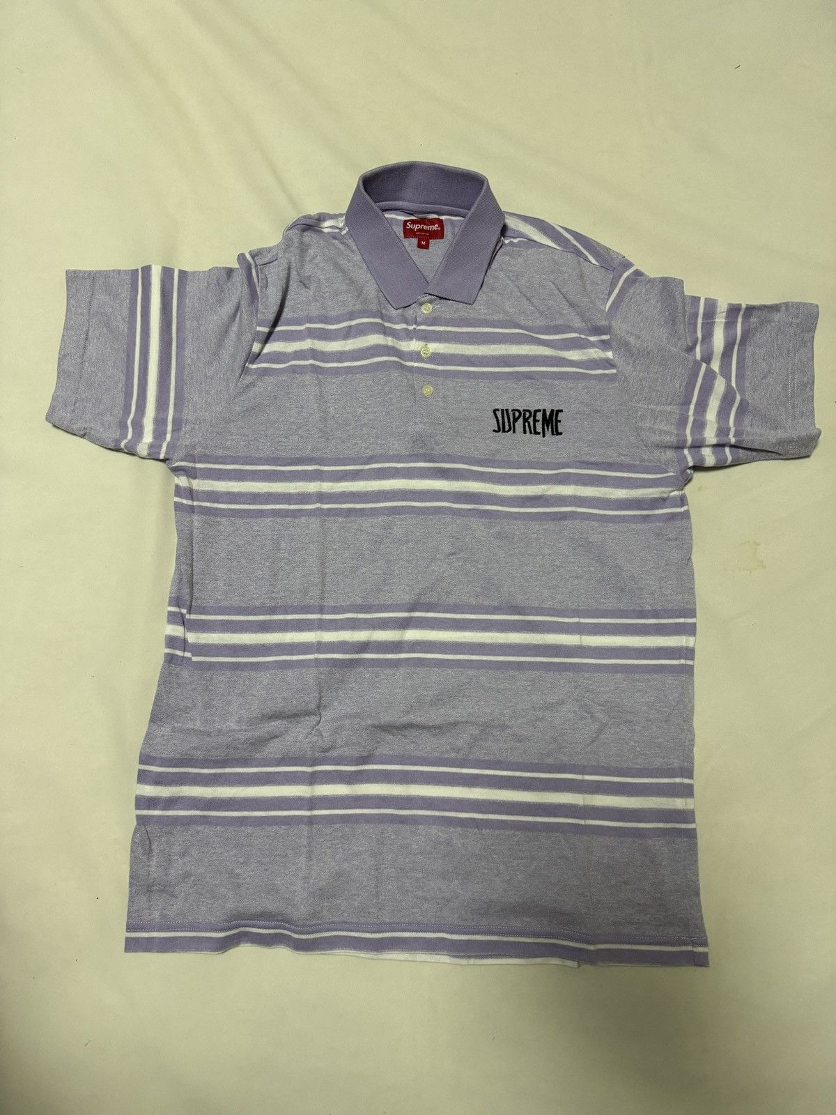 Supreme Supreme purple stripe polo T-shirt Size US M / EU 48-50 / 2 - 1 Thumbnail