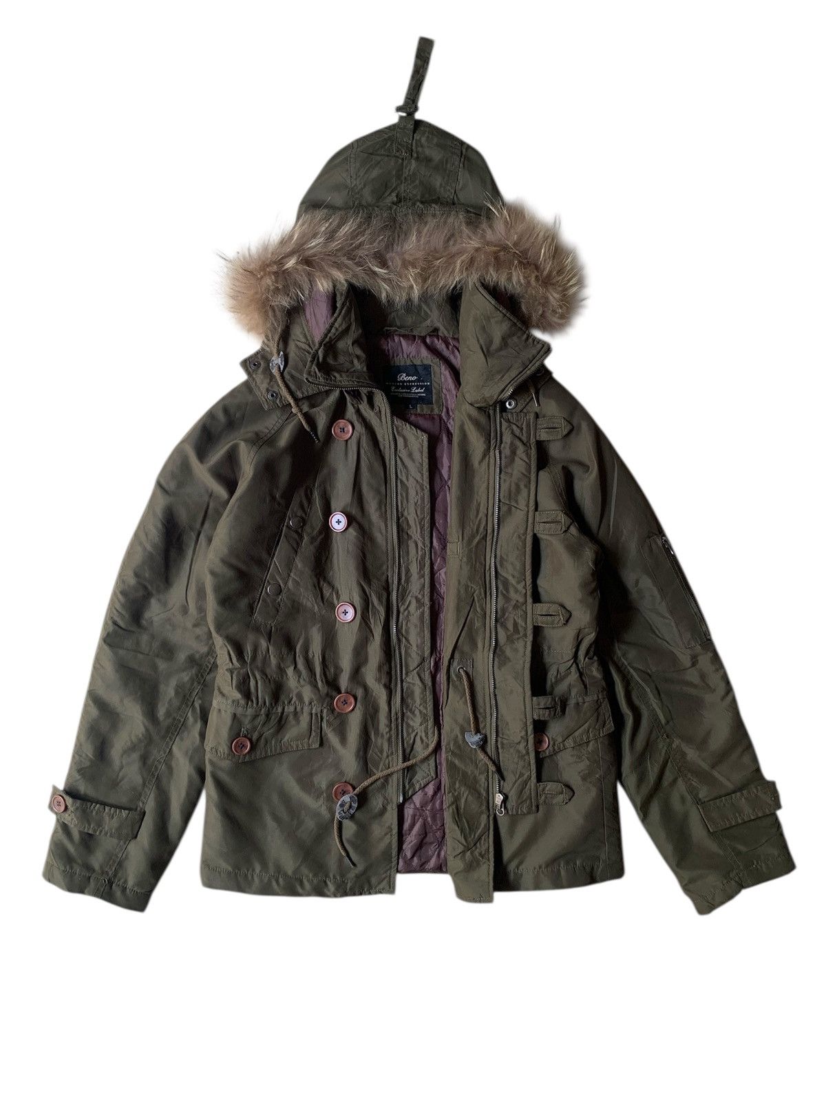 Le Grande Bleu (L.G.B.) Japanese brand beno racoon fur bomber jacket Size US L / EU 52-54 / 3 - 3 Thumbnail