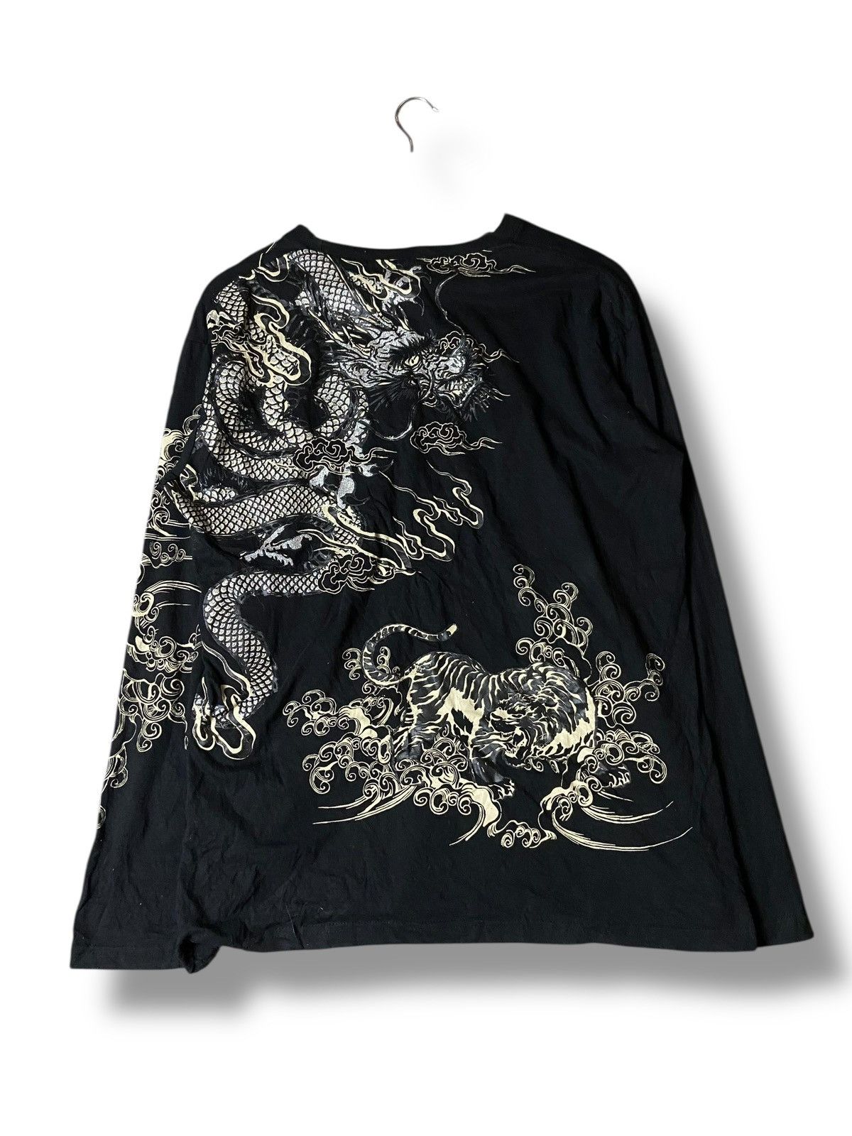 Japanese Brand Sukajan Style Dragon Graphic Long Sleeve Tshirt (167) Size US L / EU 52-54 / 3 - 5 Thumbnail