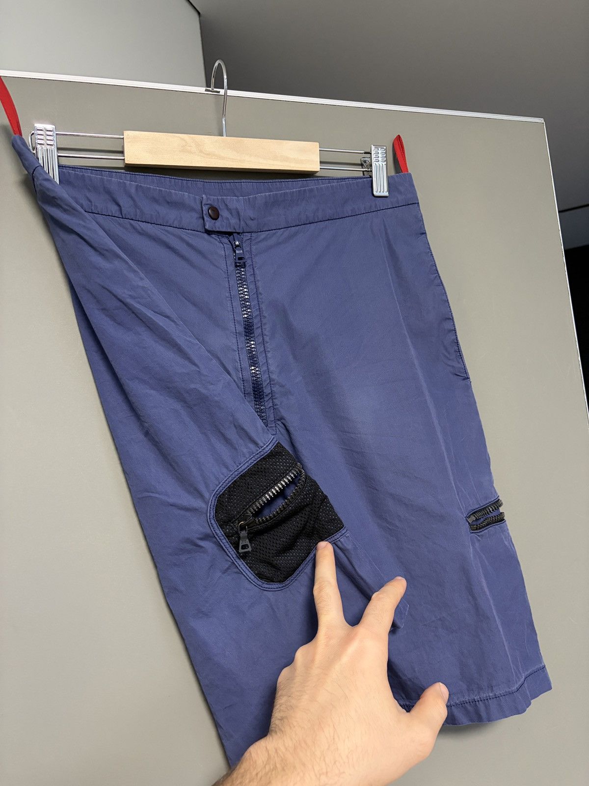Prada Prada Blue Nylon Light Cargo Shorts Size US 30 / EU 46 - 9 Thumbnail