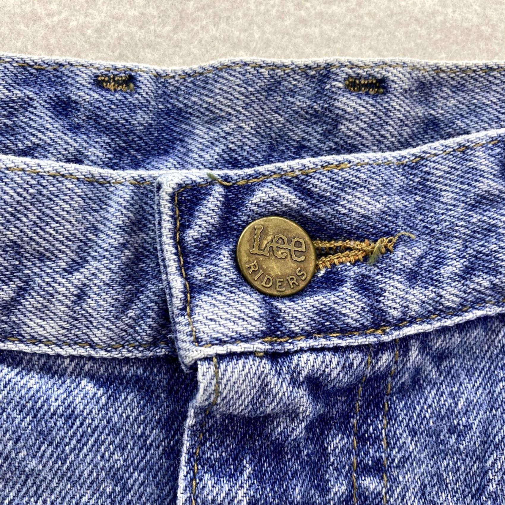 Lee VINTAGE Lee Jeans Womens 14P Petite Blue Relaxed Riders Tapered Ankle Denim USA 90s Size 36" / US 14 / IT 50 - 5 Thumbnail