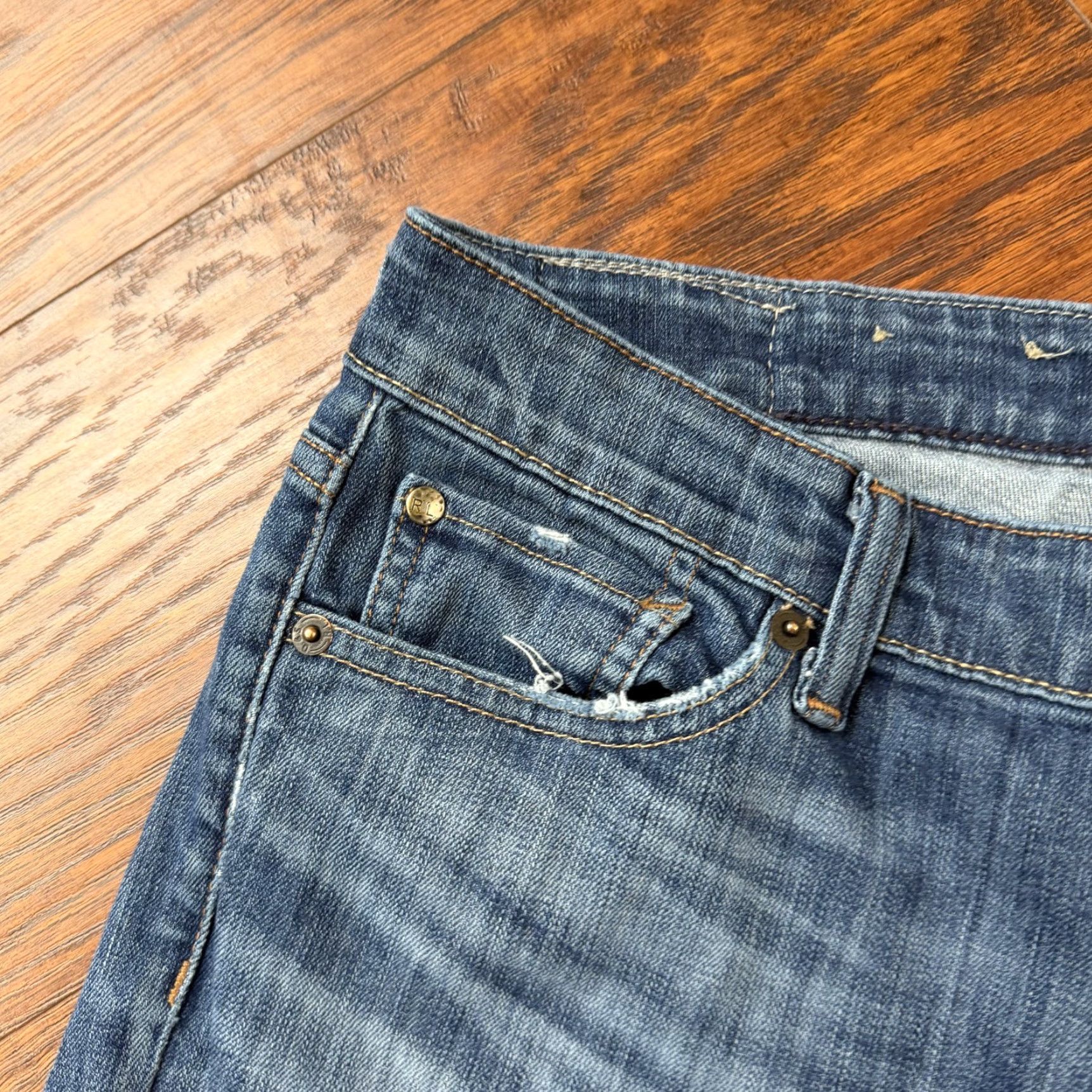 Ralph Lauren Denim & Supply Ralph Lauren Jeans Womens 30 Bootcut Skinny Stretch Low Rise 28x30 Blue Denim Jumpers? Size 30" / US 8 / IT 44 - 3 Thumbnail