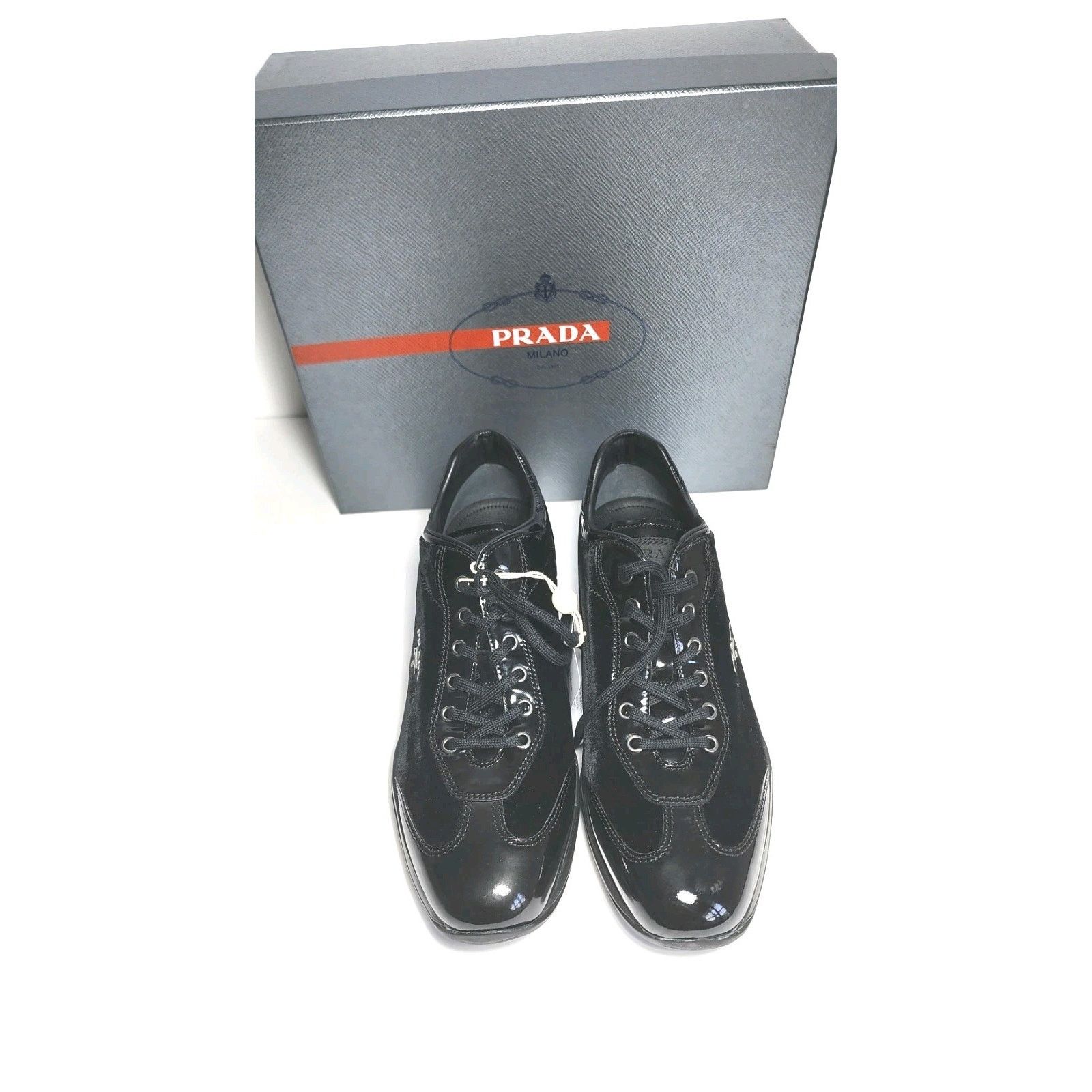 Prada Prada Sports Black Patent Leather And Velvet Top Size US9 Size US 9 / IT 39 - 6 Thumbnail