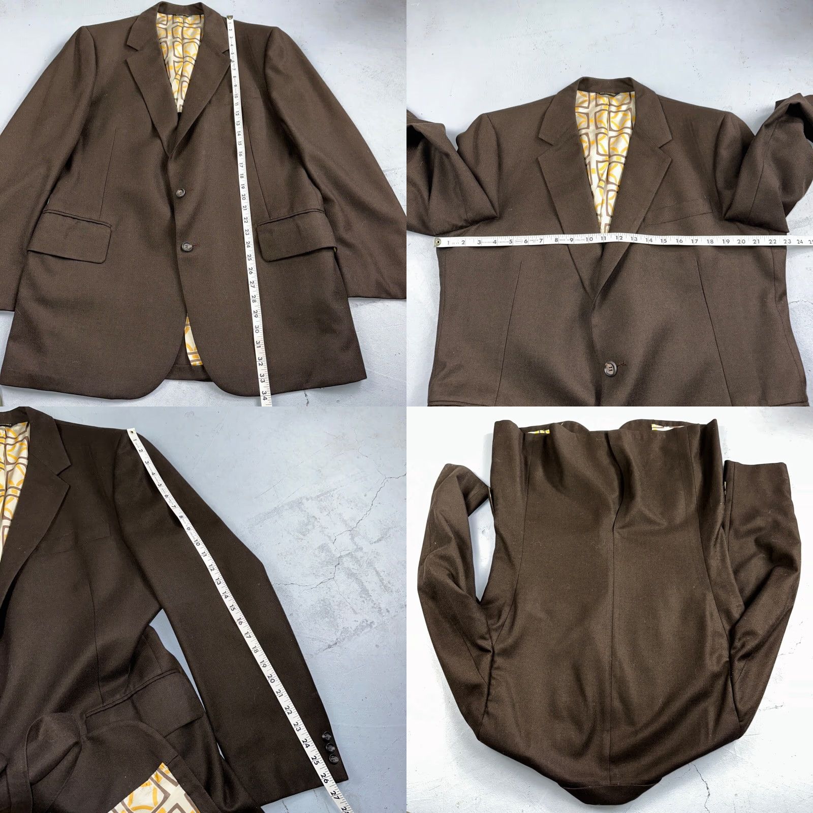 Vintage VTG Roger Pryor 2 PC Suit Jacket Pants Brown Rockabilly 1960s 60s Mens 42 Jacket Coat Pants Brown Rockabilly 1960s Classy Size 42 Mens Size 42R - 8 Thumbnail