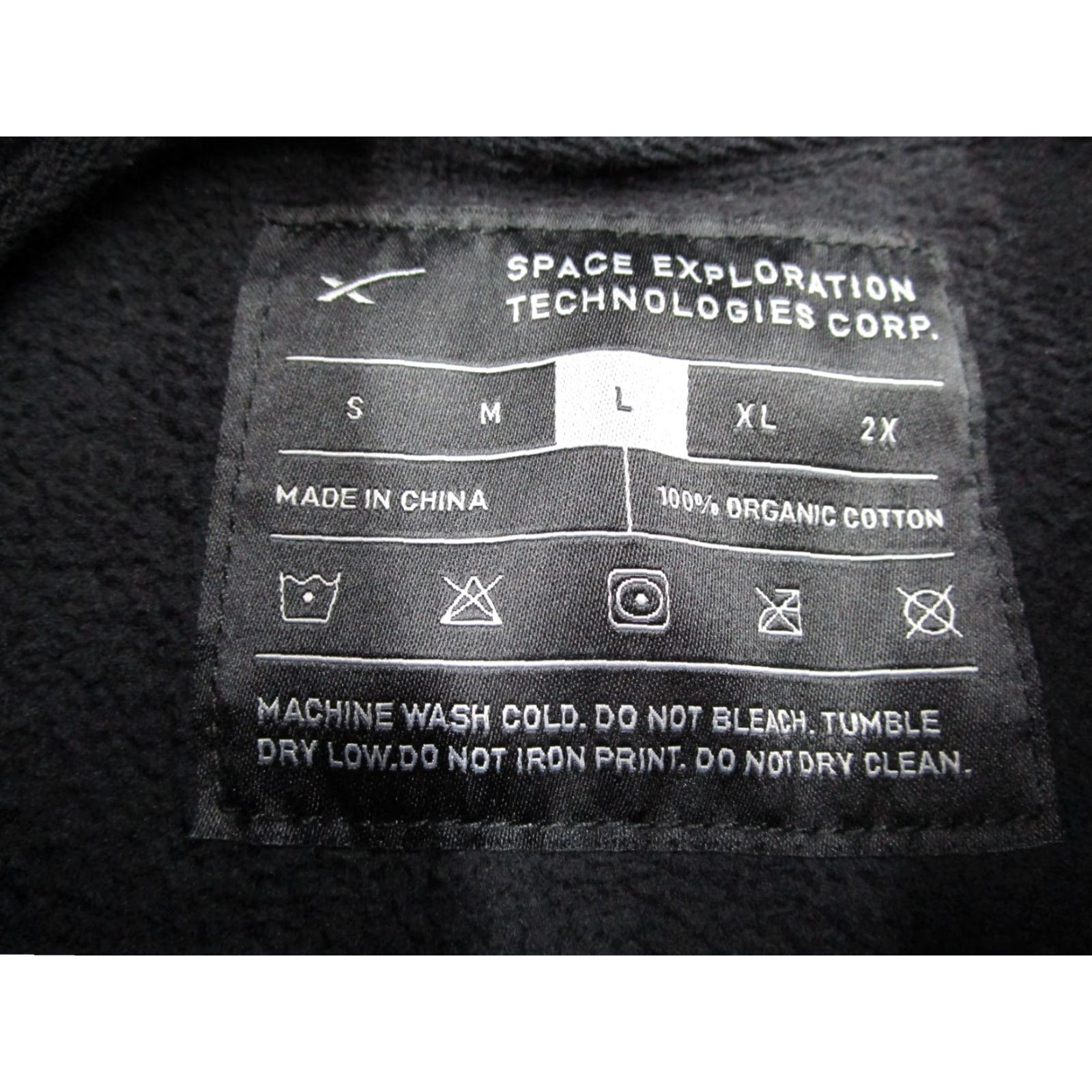 Vintage SpaceX Hoodie Women Large Black Organic Cropped Pullover Long Sleeve Logo Size L / US 10 / IT 46 - 3 Thumbnail