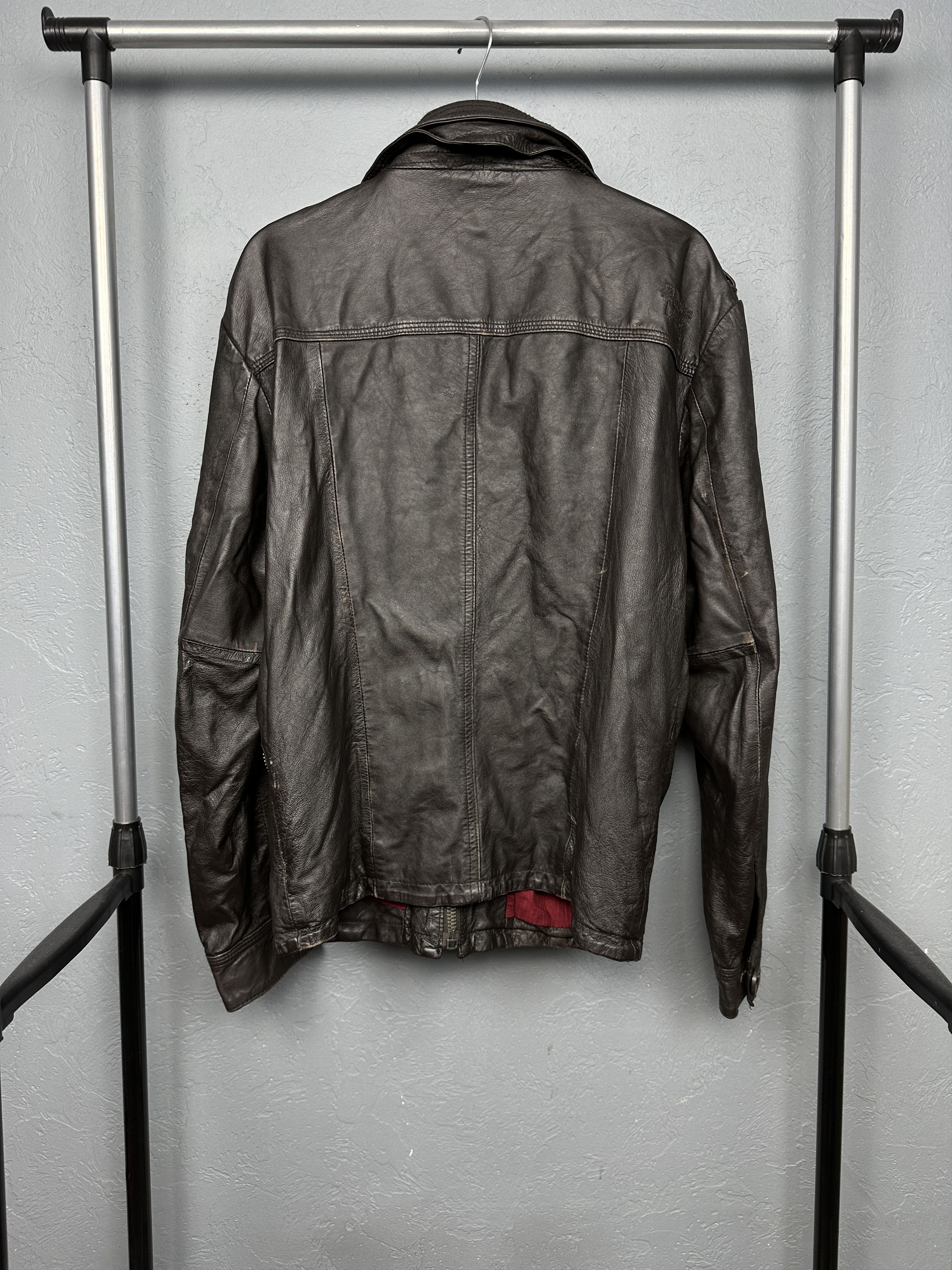 Superdry Superdry Mens Genuine Leather Biker Jacket Size US L / EU 52-54 / 3 - 14 Thumbnail