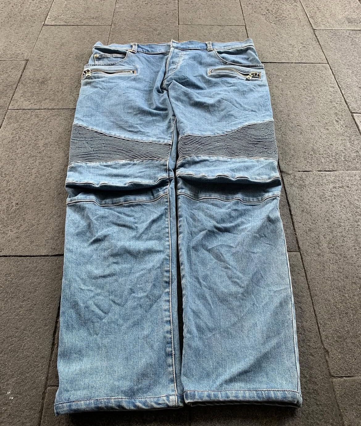 Balmain Balmain Biker Denim Washed Jeans Size US 34 / EU 50 - 5 Thumbnail