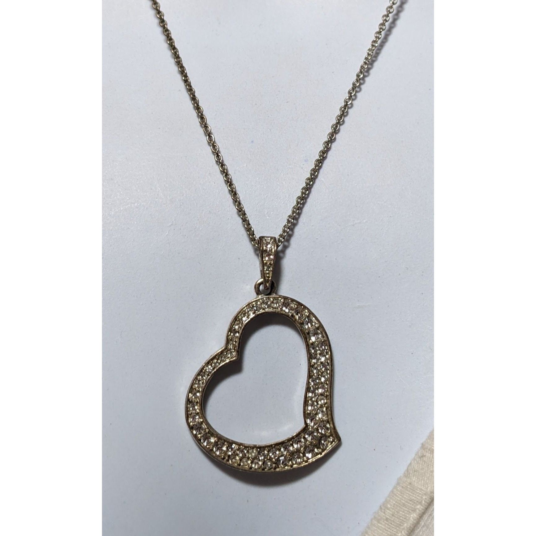 Other Vintage Premier Designs Open Heart Rhinestone Necklace Size ONE SIZE - 7 Thumbnail