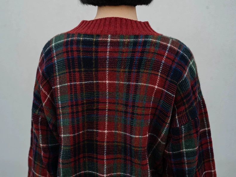 Kenzo KENZO Red checkered knit sweater Size M / US 6-8 / IT 42-44 - 7 Thumbnail