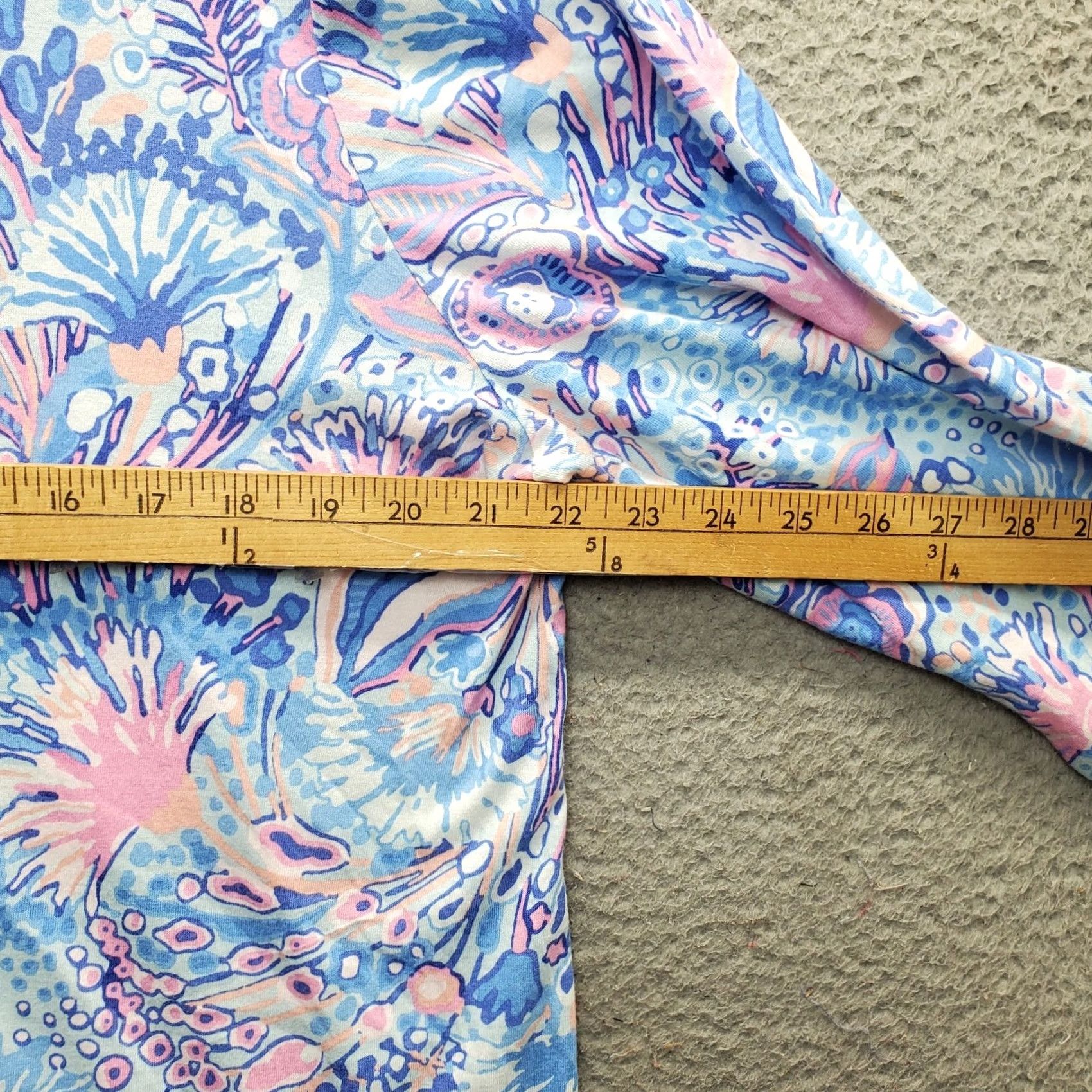 Talbots Talbots Tunic Top Womens XL Multicolor Floral Lace Trim Long Sleeve V-Neck Shirt Size XL / US 12-14 / IT 48-50 - 4 Thumbnail