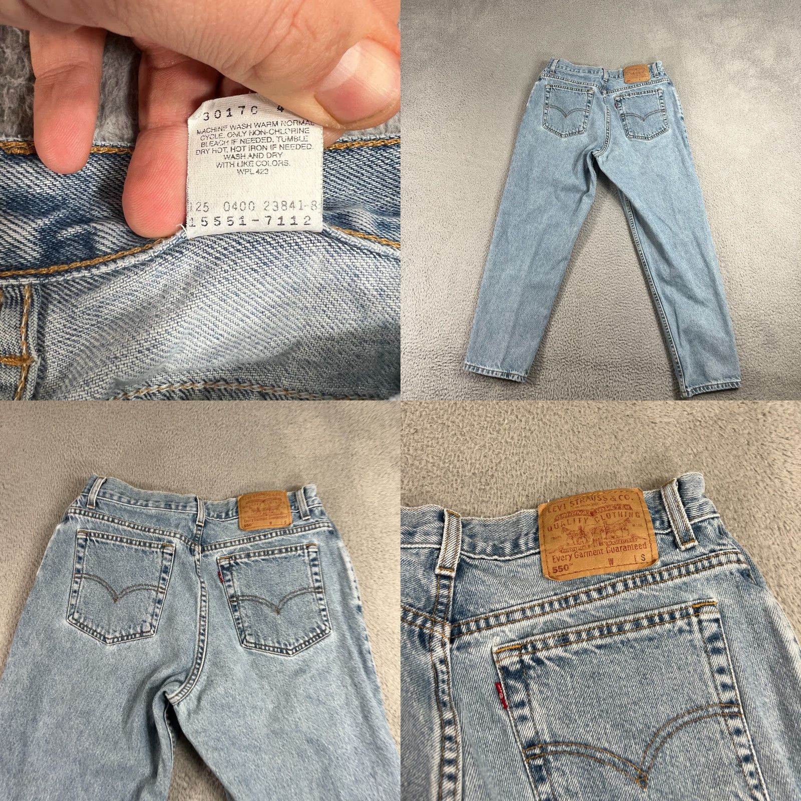 Levi's VINTAGE Levi's 550 Jeans Women's 14 Mis Stone Wash Relaxed Fit Tapered Leg 90s Cowboy USA Denim Blue 550 Model Mens Womens Size 36" / US 14 / IT 50 - 8 Thumbnail