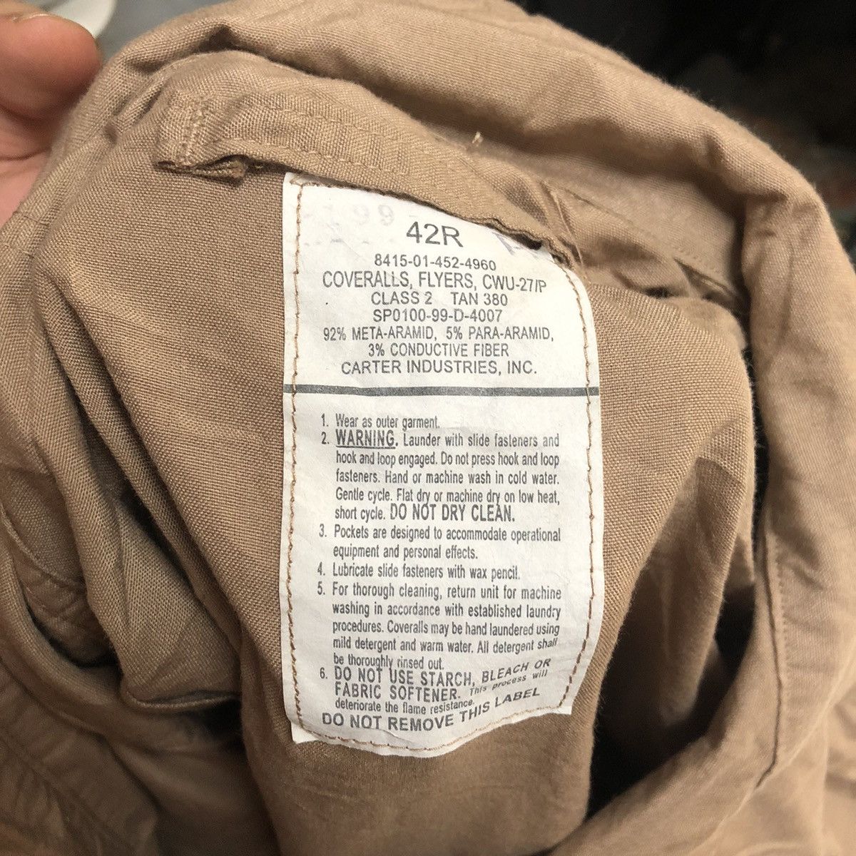 Japanese Brand 42R Brown military coverall Overalls #A2583 Size US 28 / EU 44 - 14 Thumbnail