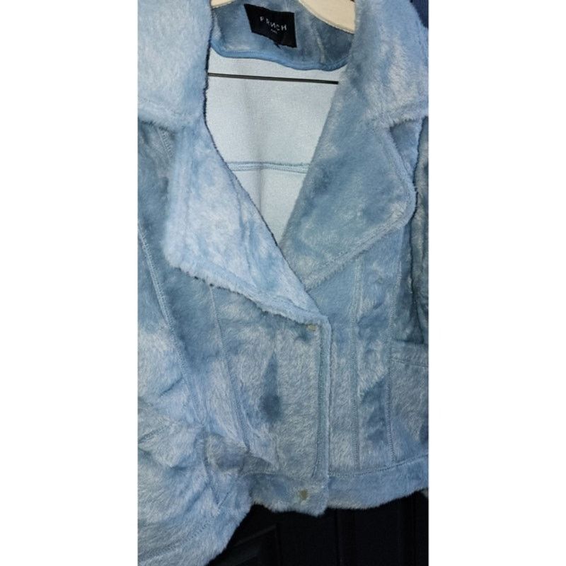 Anthropologie Anthropologie Sherpa Swan Coat by FRNCH $198 Blue MEDIUM Size M / US 6-8 / IT 42-44 - 5 Thumbnail