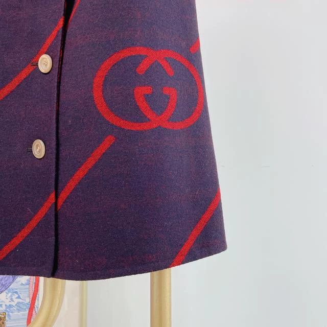 Gucci Gucci Purple wool logo skirt Size 25" / US 0 / IT 36 - 4 Thumbnail