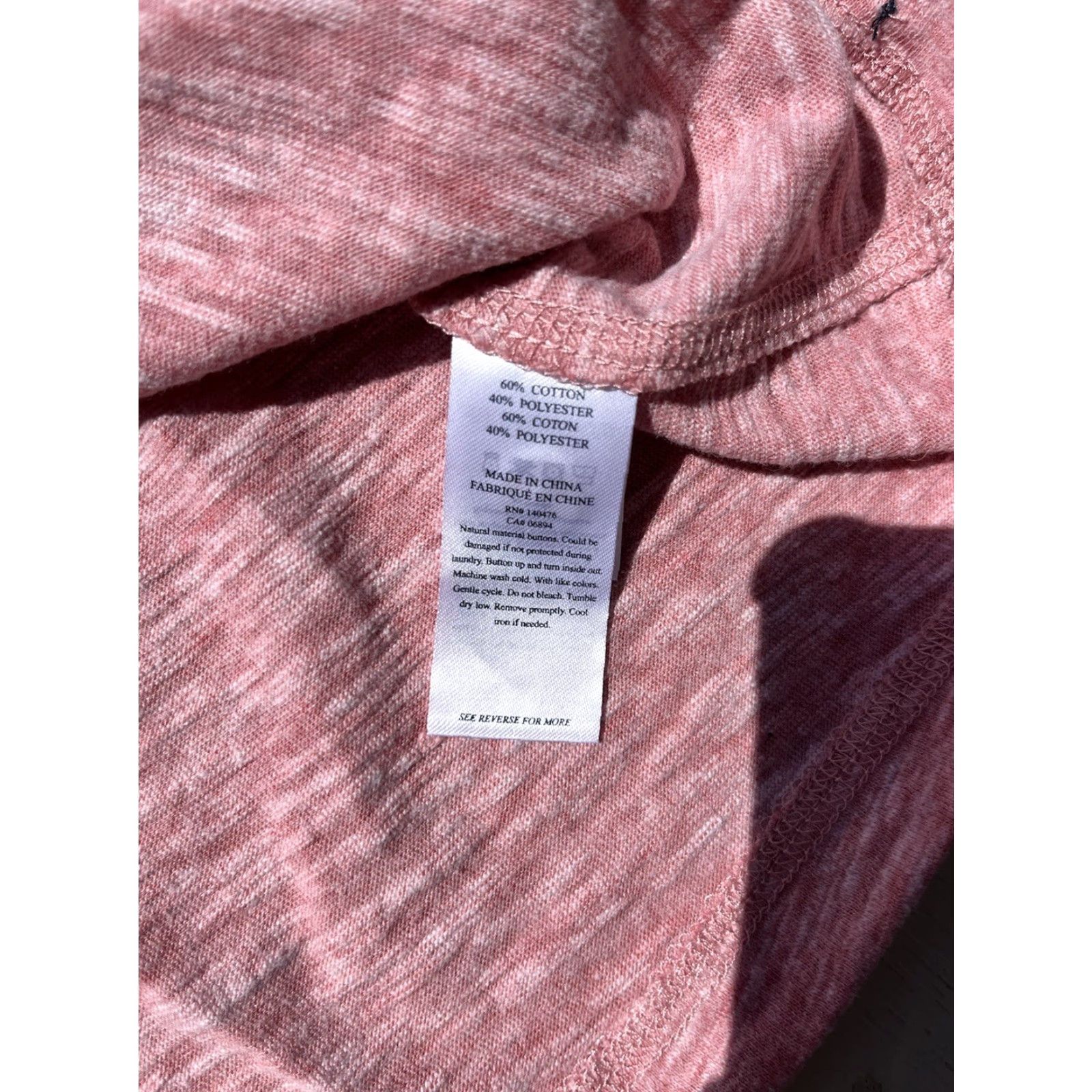 Faherty Faherty T-Shirt Henley Pink Solid 2XL City Preppy Casual Beach Oversized Mens Shirt Size US XXL / EU 58 / 5 - 6 Thumbnail