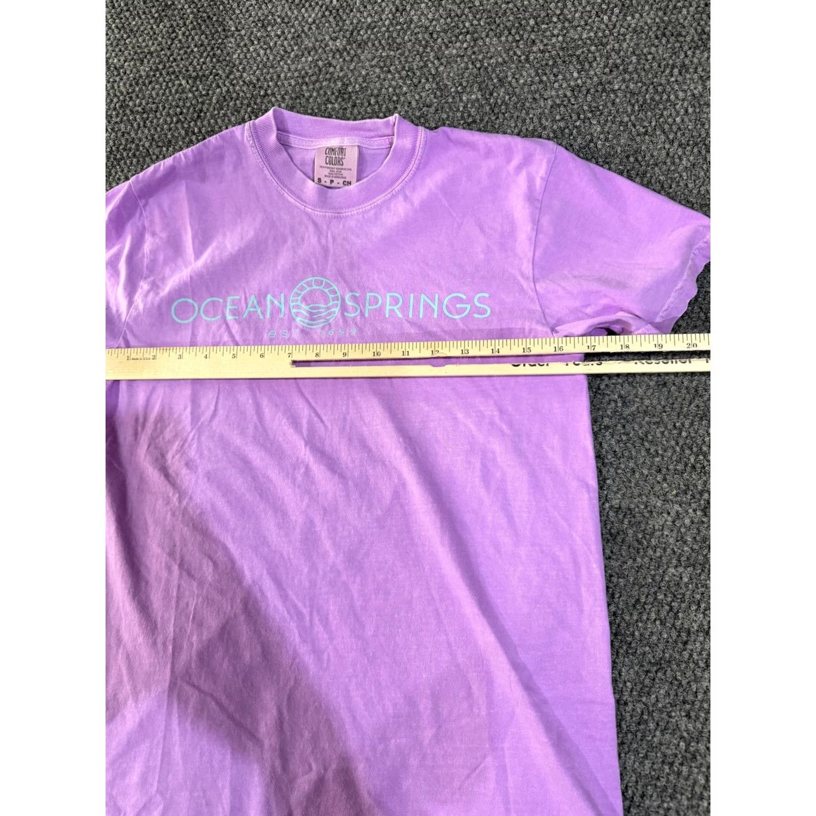 Comfort Colors Comfort Colors Ocean Springs Shirt Mens S Purple Beach Graphic Tee T-Shirt Size US S / EU 44-46 / 1 - 5 Thumbnail