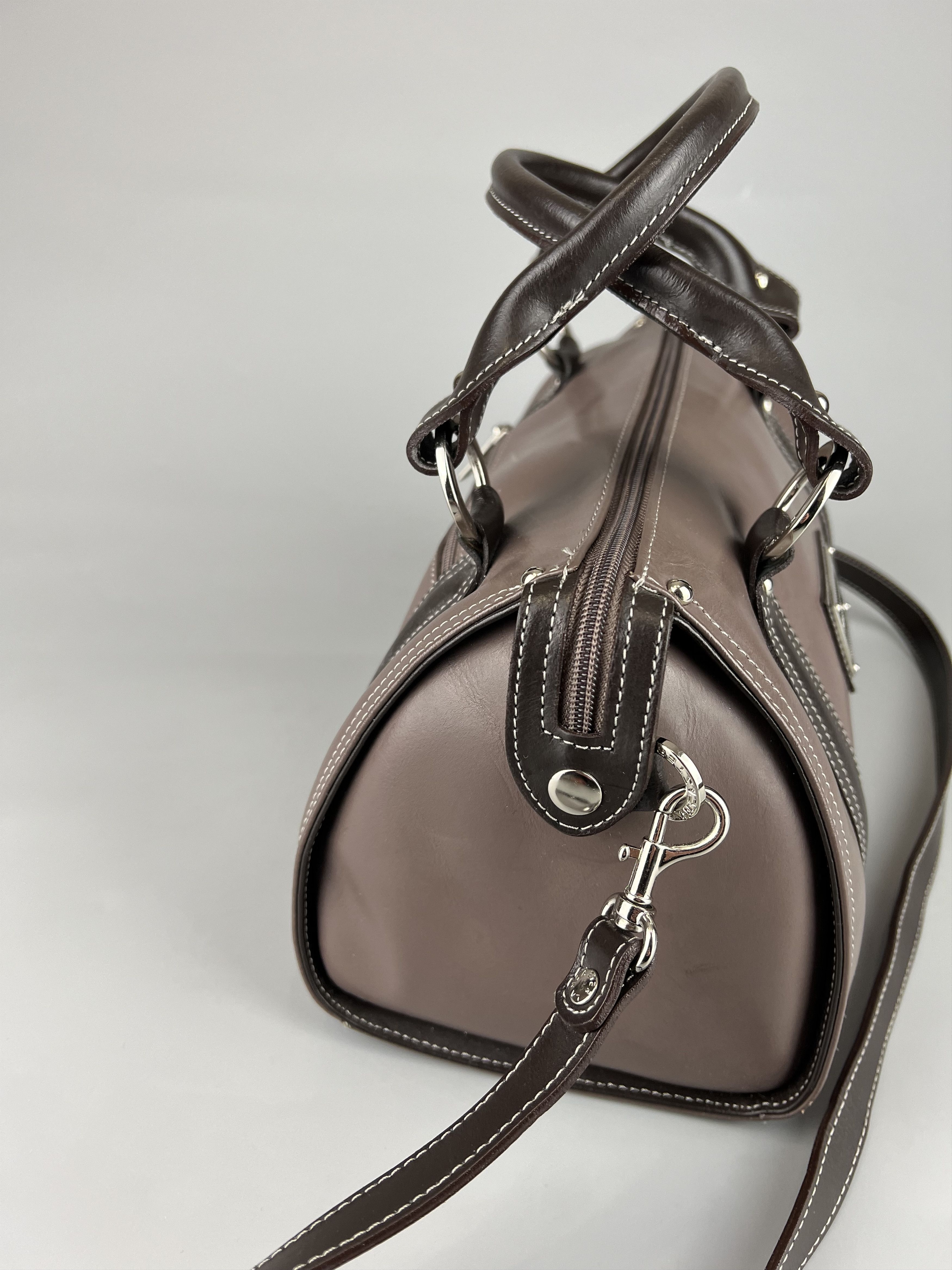 Designer Lancaster Brown Leather Crossbody Bag Size ONE SIZE - 2 Thumbnail