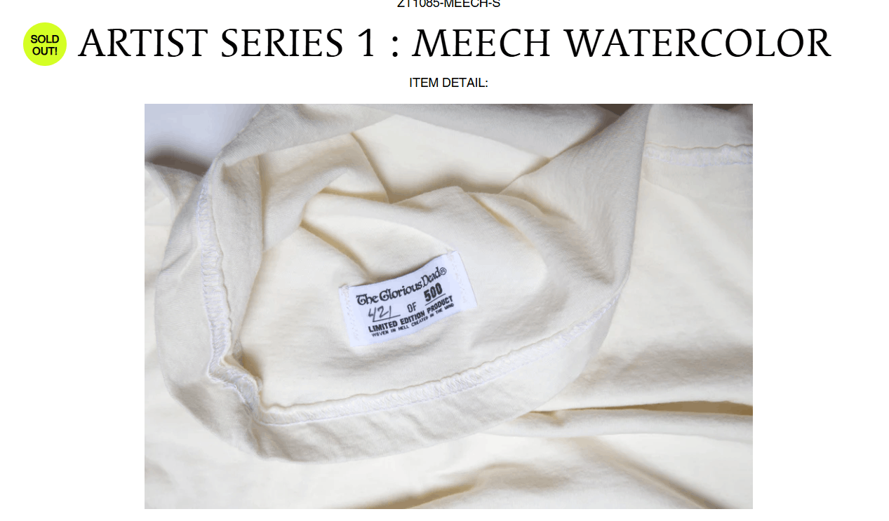 Flatbush Zombies Artist Series 1 : Meechy Darko - Flatbush Zombies Tee (New) Size US L / EU 52-54 / 3 - 6 Thumbnail