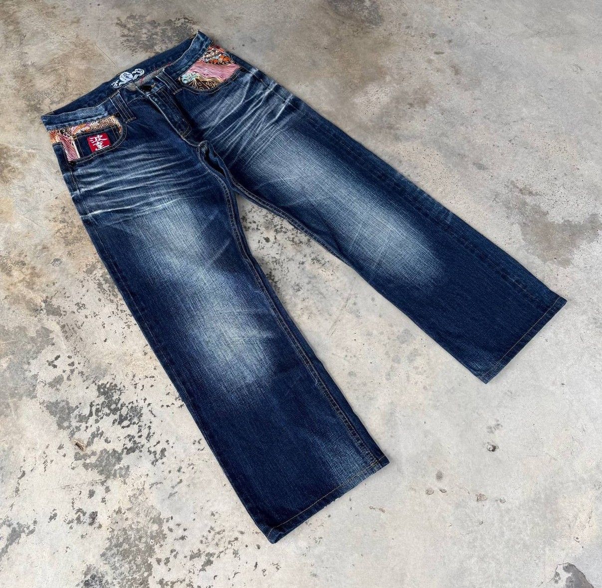 Japanese Brand Japan"Dokuro"Skull Tattoo Namitatsu Redline Denim Ankle Cut Size US 30 / EU 46 - 3 Thumbnail