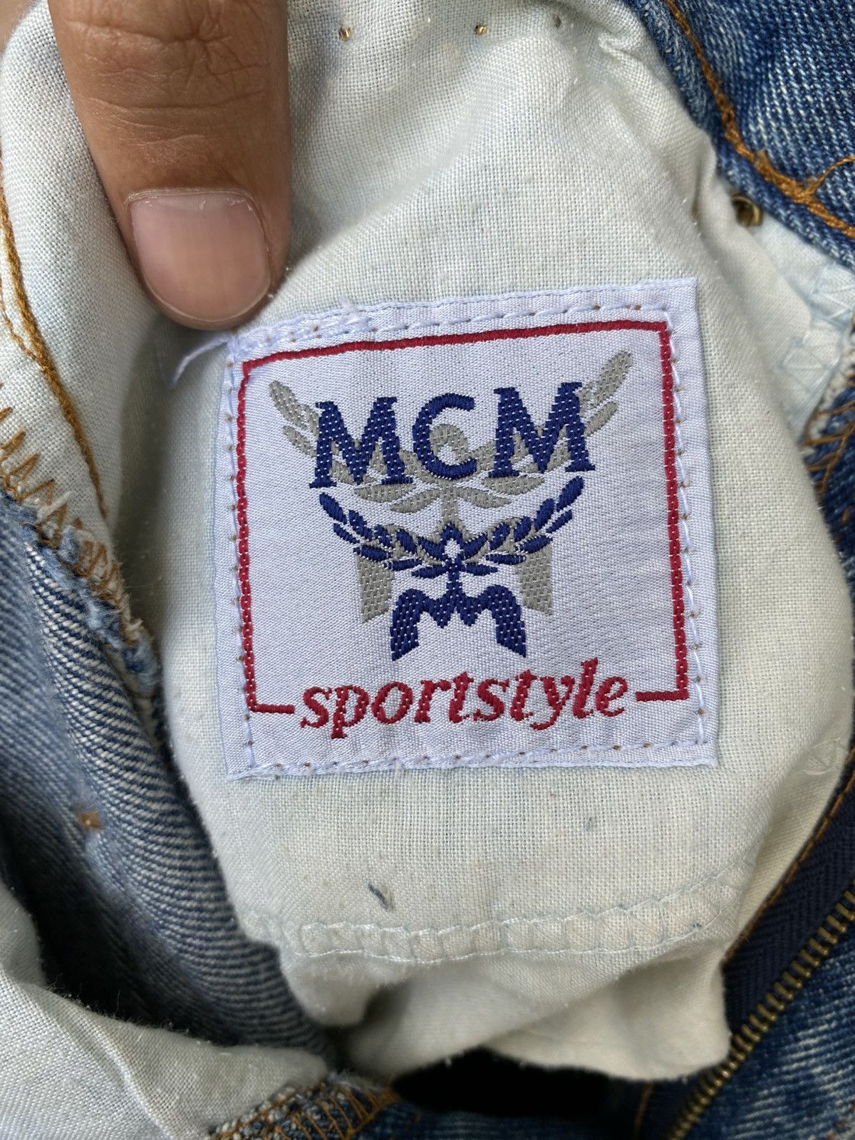MCM MCM Vintage Jeans Denim Studded Rare Y2K Luxury With Rivet Size US 29 - 16 Thumbnail