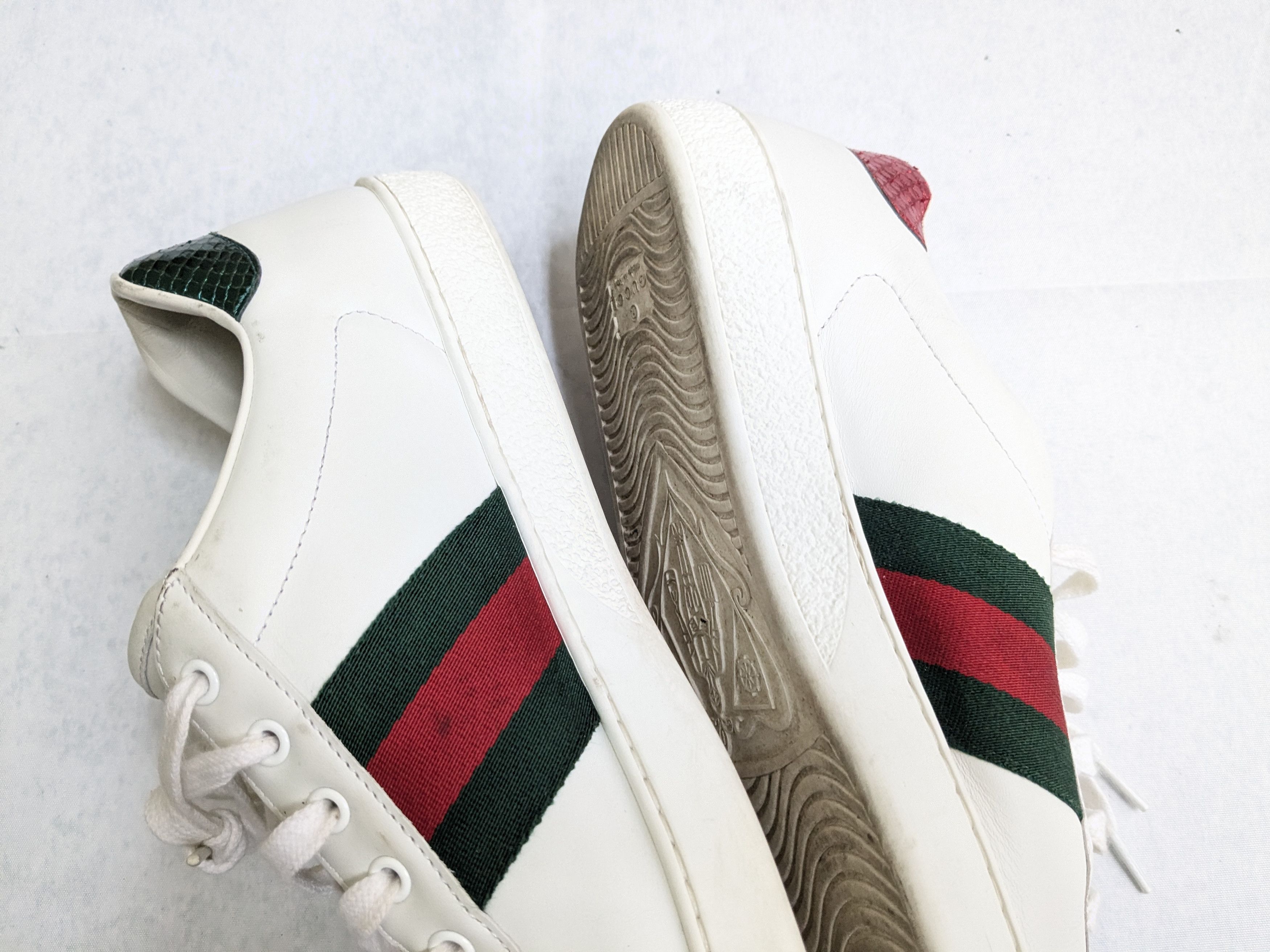 Gucci Gucci Ace Sneakers Snake White 10.5 Low Tops Leather Size US 10.5 / EU 43-44 - 9 Thumbnail