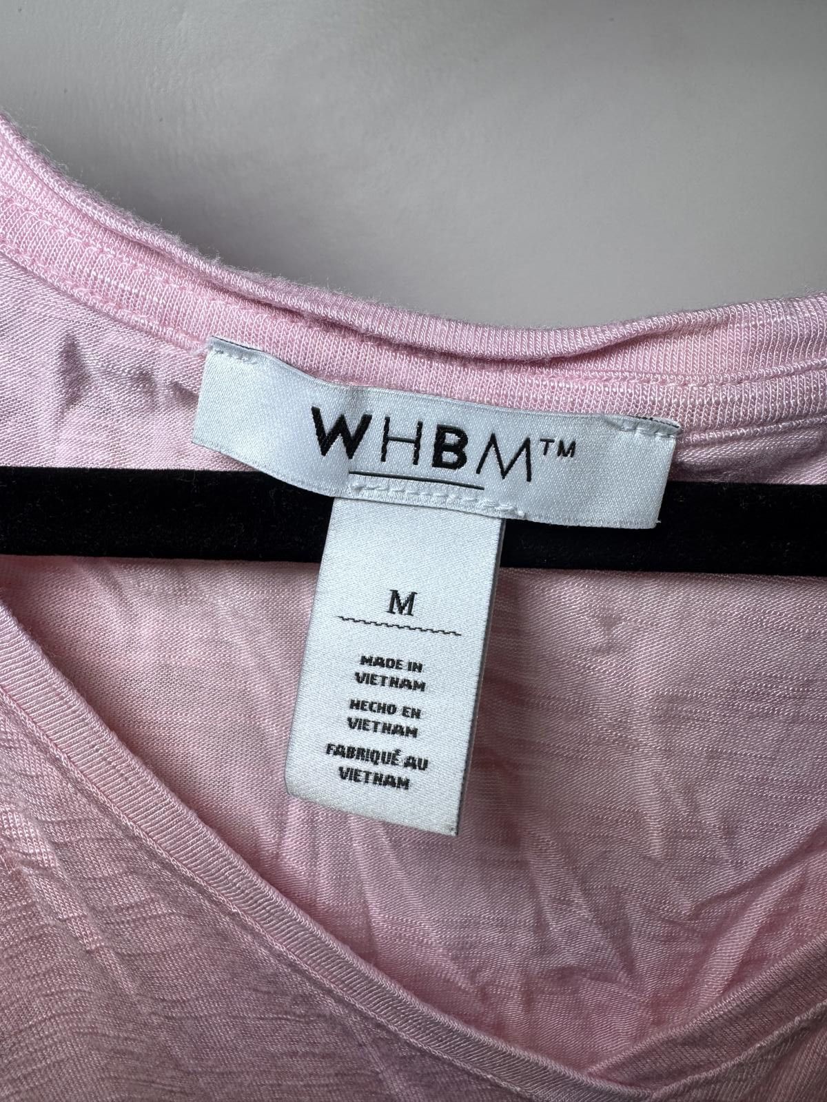 Whim Golf WHBM Women's Casual Pink V-Neck T-Shirt - Size M Size M / US 6-8 / IT 42-44 - 2 Thumbnail