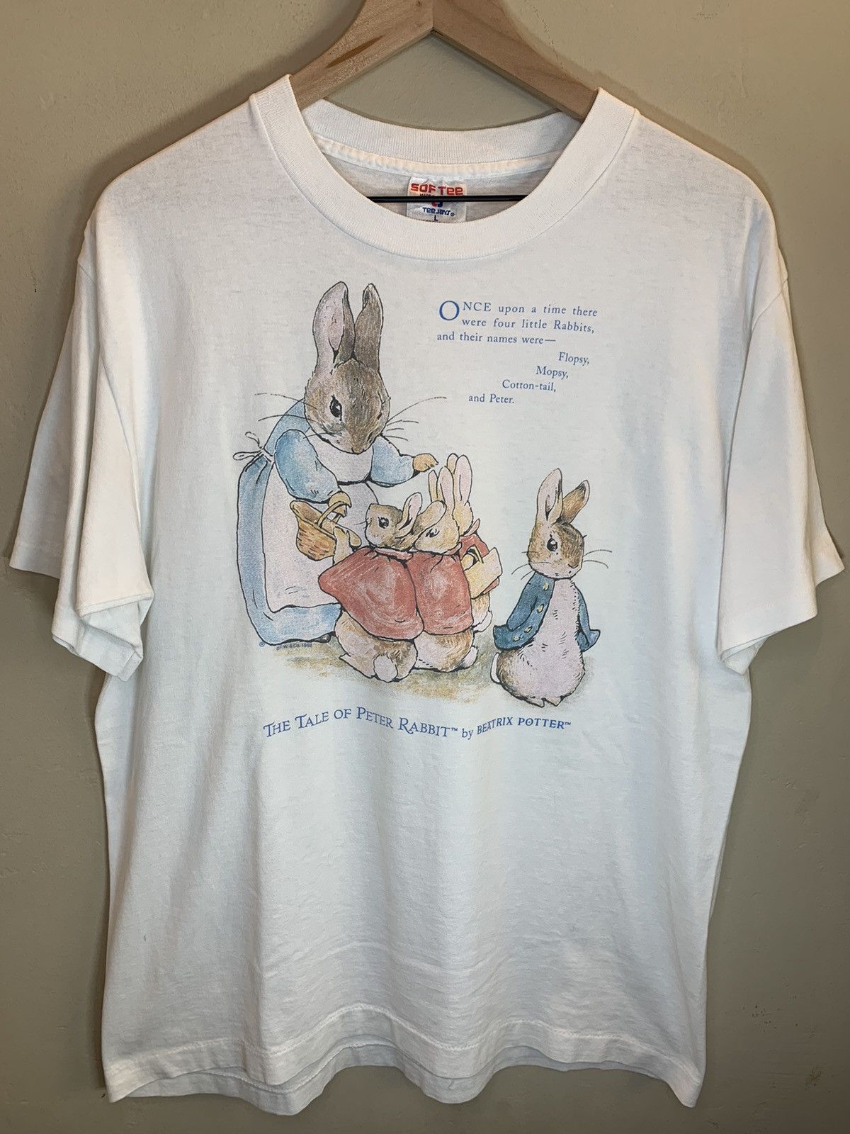 Vintage RARE Vintage 80’s Peter Rabbit Beatrix Potter Book Art Shirt Size US L / EU 52-54 / 3 - 1 Thumbnail