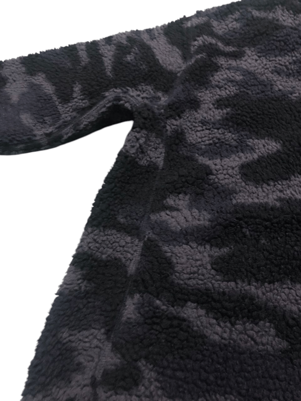 Japanese Brand × Lemaire × Uniqlo Uniqlo Deep Pile Fleece Zipper Jacket Black Camouflage Size US S / EU 44-46 / 1 - 11 Thumbnail
