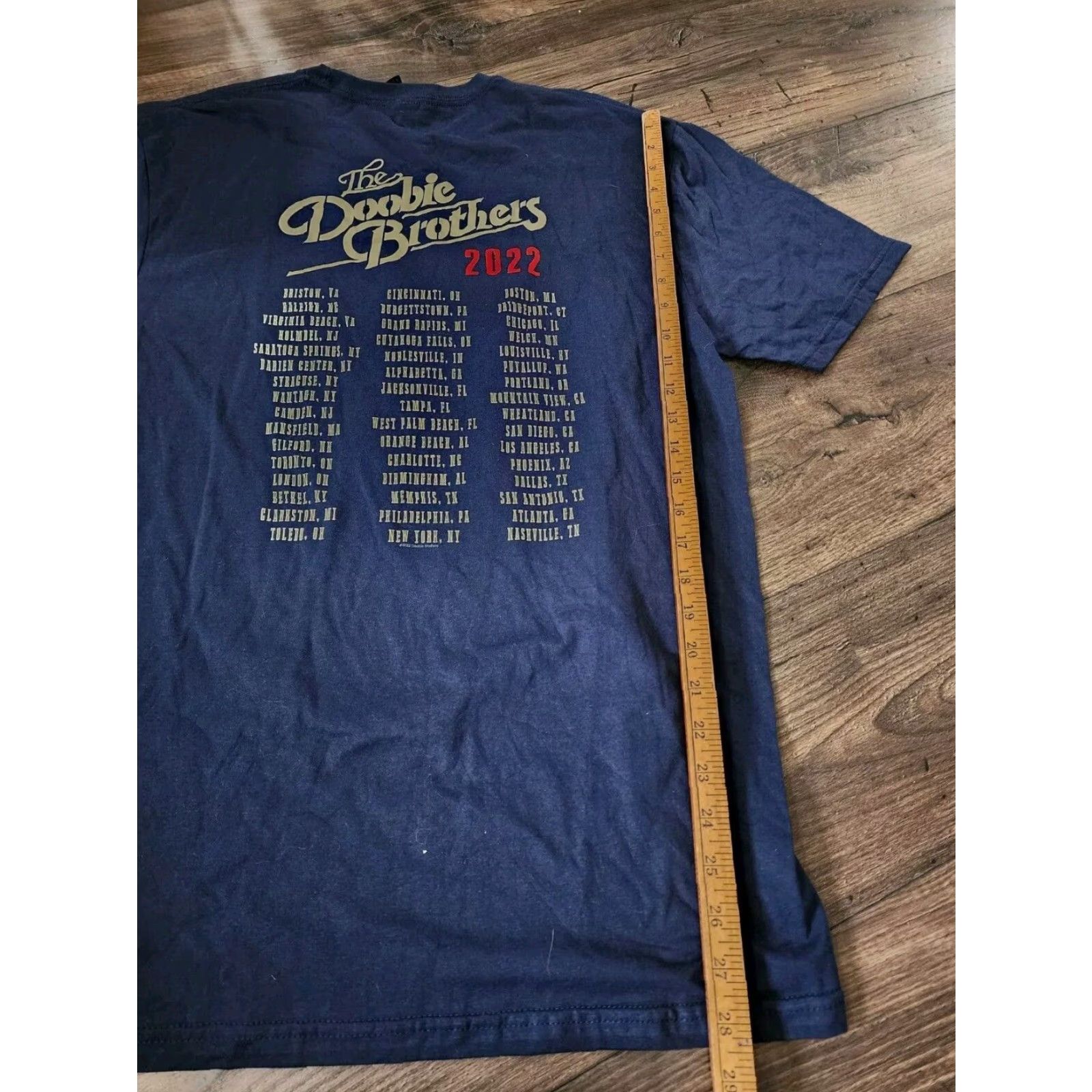 Gildan The Doobie Brothers 50th Anniversary Tour 2022 Graphic Print T Shirt Blue Mens Large Size US L / EU 52-54 / 3 - 2 Thumbnail