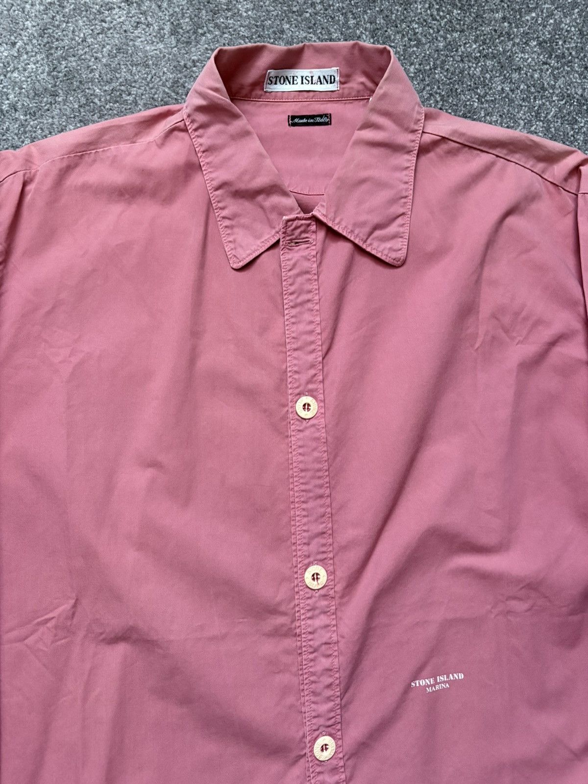 Stone Island Stone Island 1996 Pink Marina Vintage Overshirt Size US M / EU 48-50 / 2 - 2 Thumbnail