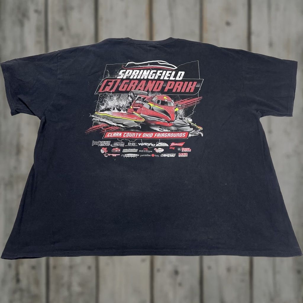 Vintage Powerboat Men's 3XL T-Shirt Port and Company Black Crew Neck Short Sleeve Logo USA 90s Mens Size US XXL / EU 58 / 5 - 1 Thumbnail