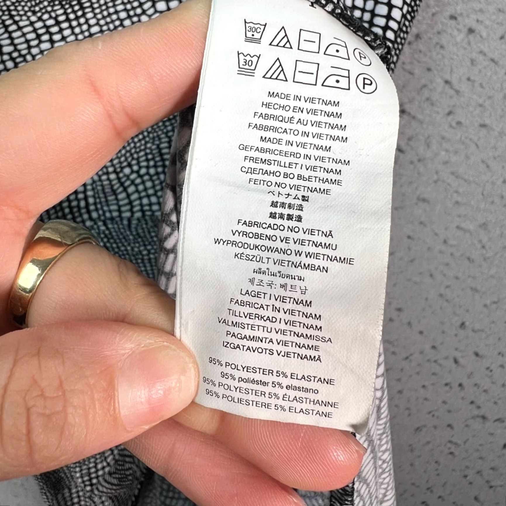 Michael Kors Michael Kors Womens Dress Fit & Flare Black & White Knee Length Geometric Pattern Sleeve Short Sleeve L Dress Size Large Size L / US 10 / IT 46 - 4 Thumbnail