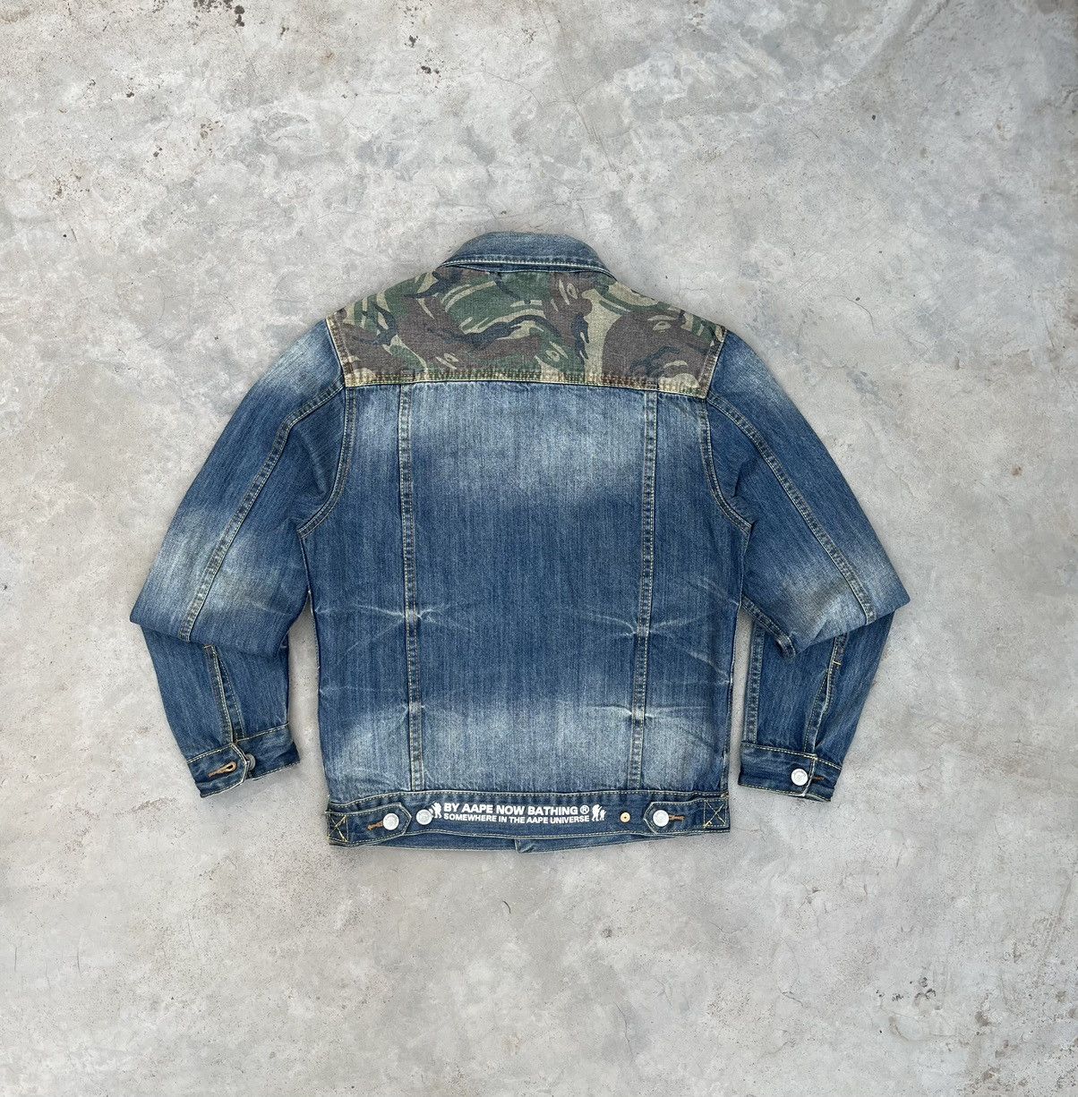 Aape × Supreme × Vintage RARE AAPE DENIM JACKET Size US XXS / EU 40 - 2 Thumbnail
