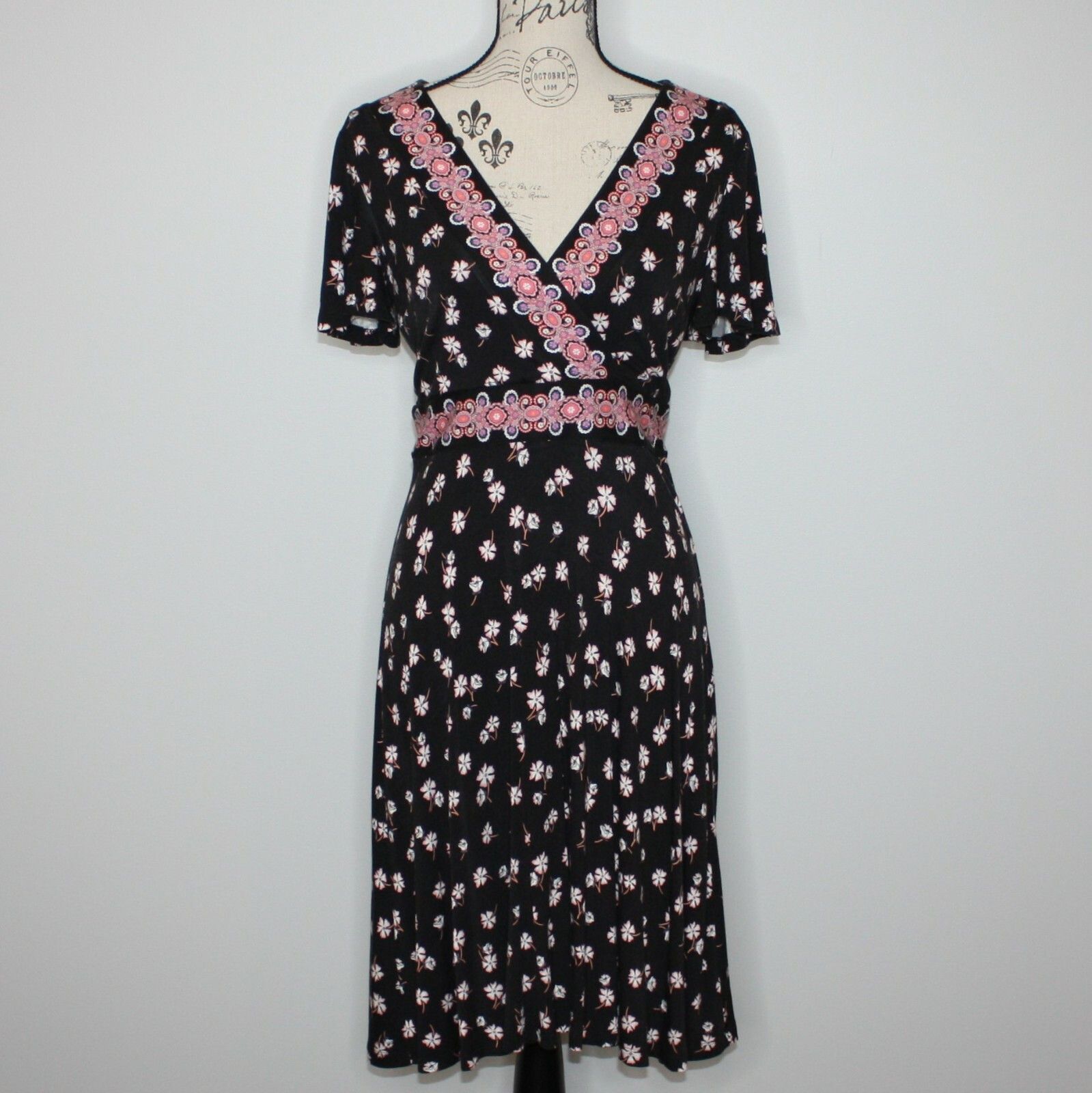 Loft Loft Women's Border Floral Wrap Dress in size US 4 Size S / US 4 / IT 40 - 9 Thumbnail