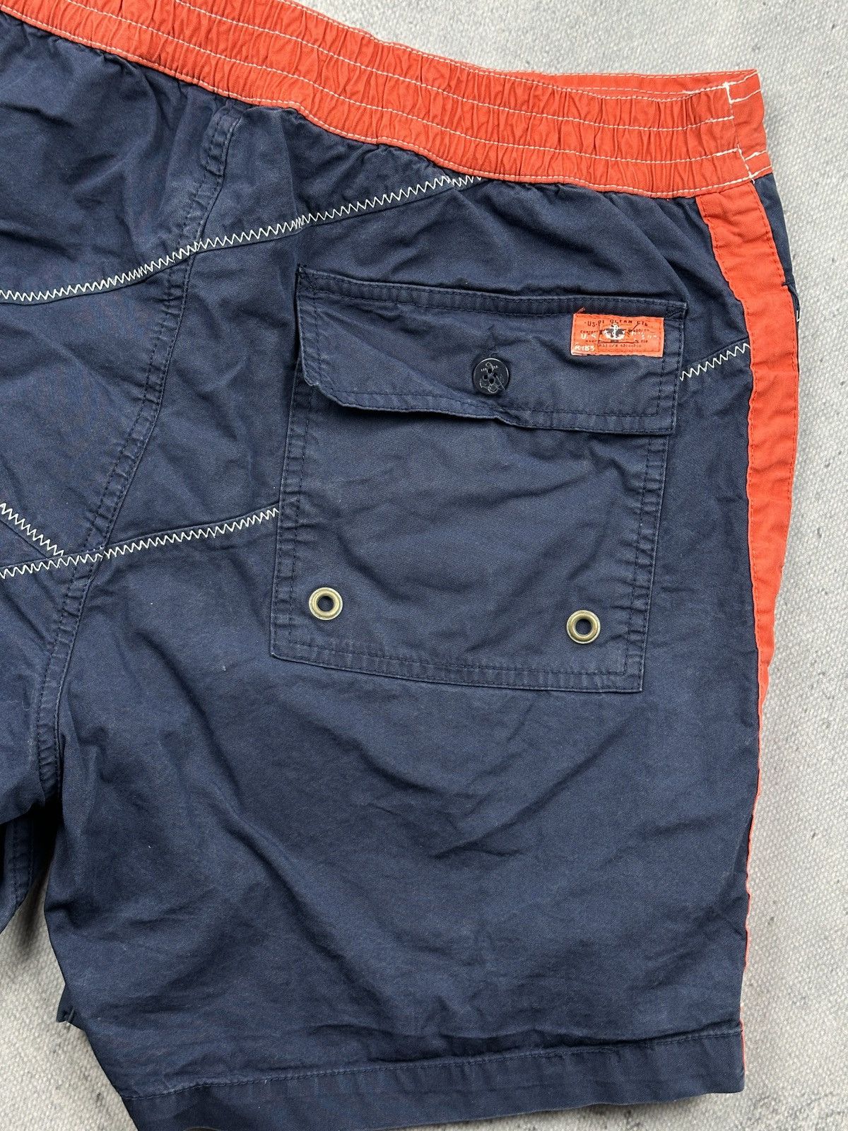 Polo Ralph Lauren Polo Ralph Lauren Vintage Sailing Swim Shorts Navy Red Size US 32 / EU 48 - 6 Thumbnail
