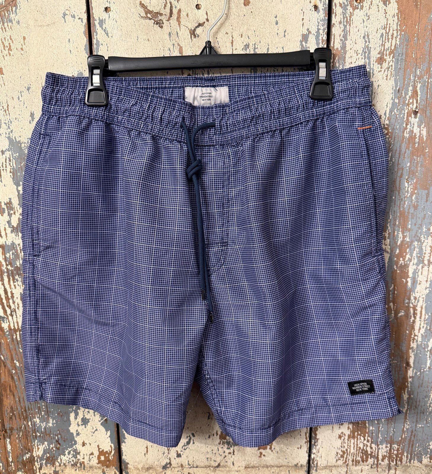 Jack Spade Jack Spade Men's Swim Shorts, blue plaid, size Large Size US 34 / EU 50 - 1 Thumbnail