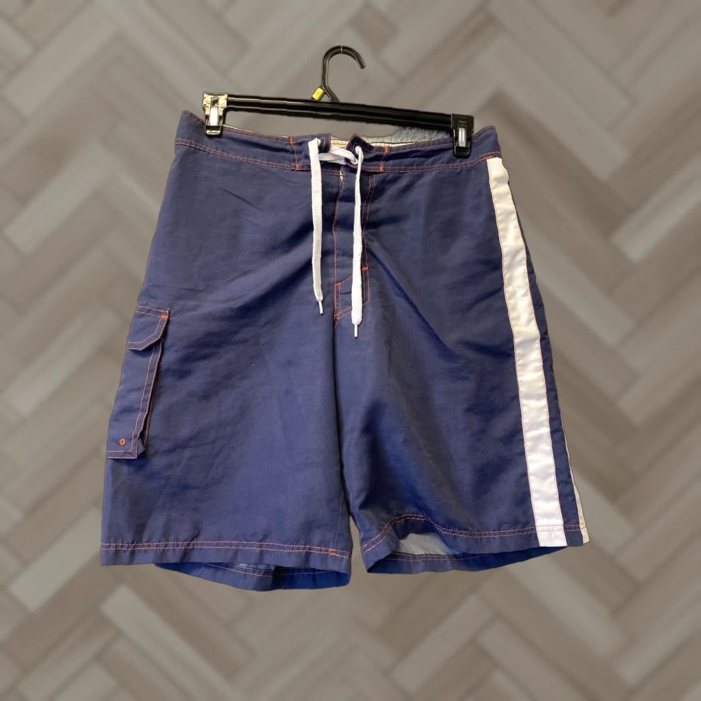 Vintage Genuine Merchandise Board Shorts Men M Navy 59-66 Swim Bottom Mens Size US 31 - 1 Thumbnail