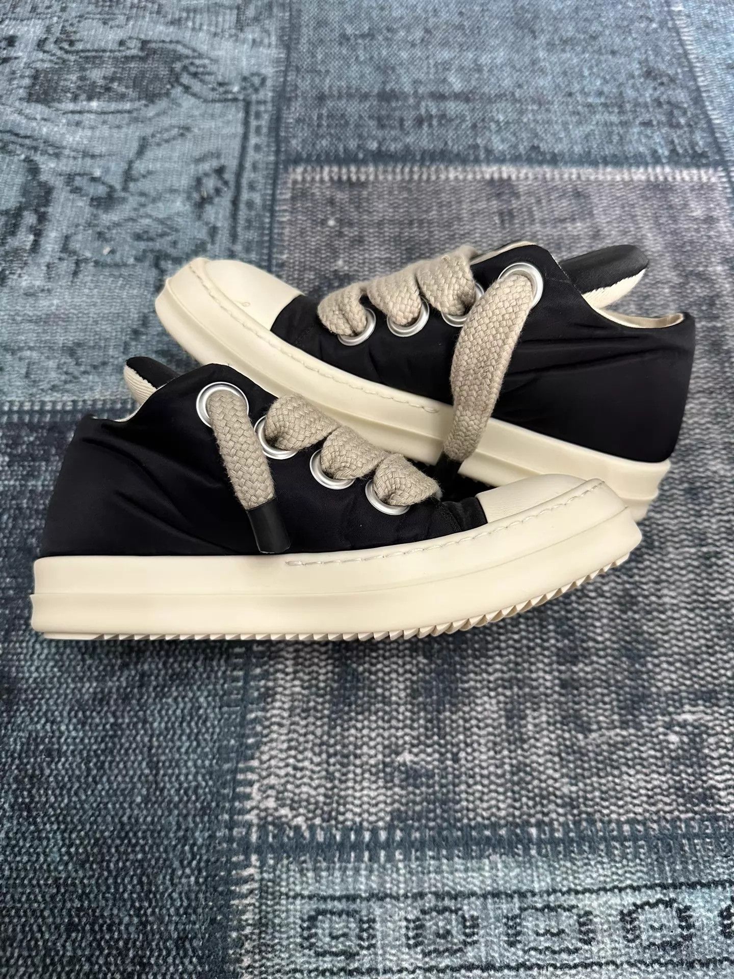 Rick Owens Rick Owens DRKSHDW Canvas Low Top Big Converse Thick Laces Size US 7.5 / IT 37.5 - 2 Thumbnail