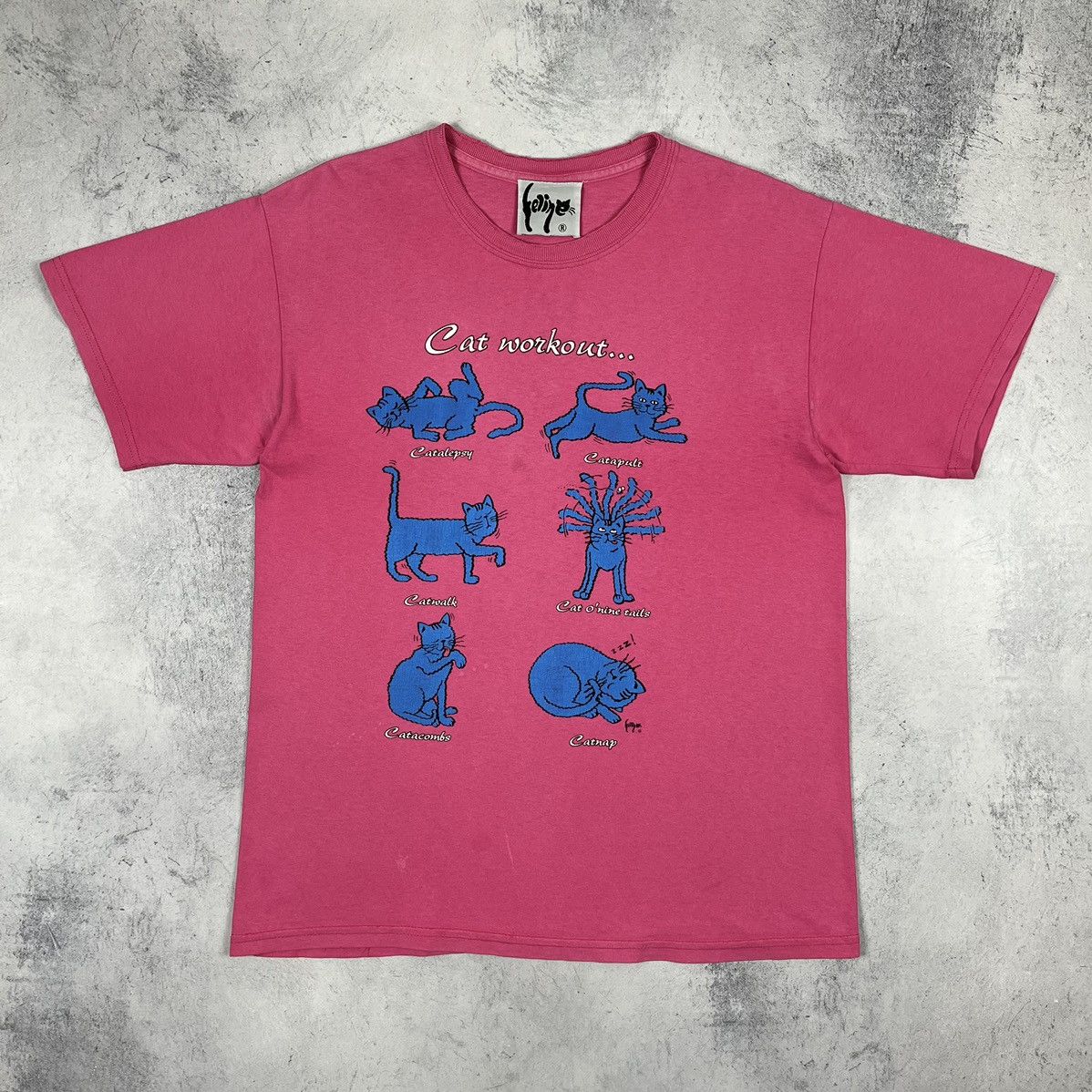 Vintage Vintage Cat Workout y2k graphic tee 90’s Size US M / EU 48-50 / 2 - 2 Thumbnail