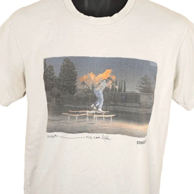 Vintage Stance Ishod Wair T Shirt Mens M White Graphic Tee Skateboarding/Skater Theme, Cotton, Short Sleeve, Crew Neck Size US M / EU 48-50 / 2 - 2 Thumbnail