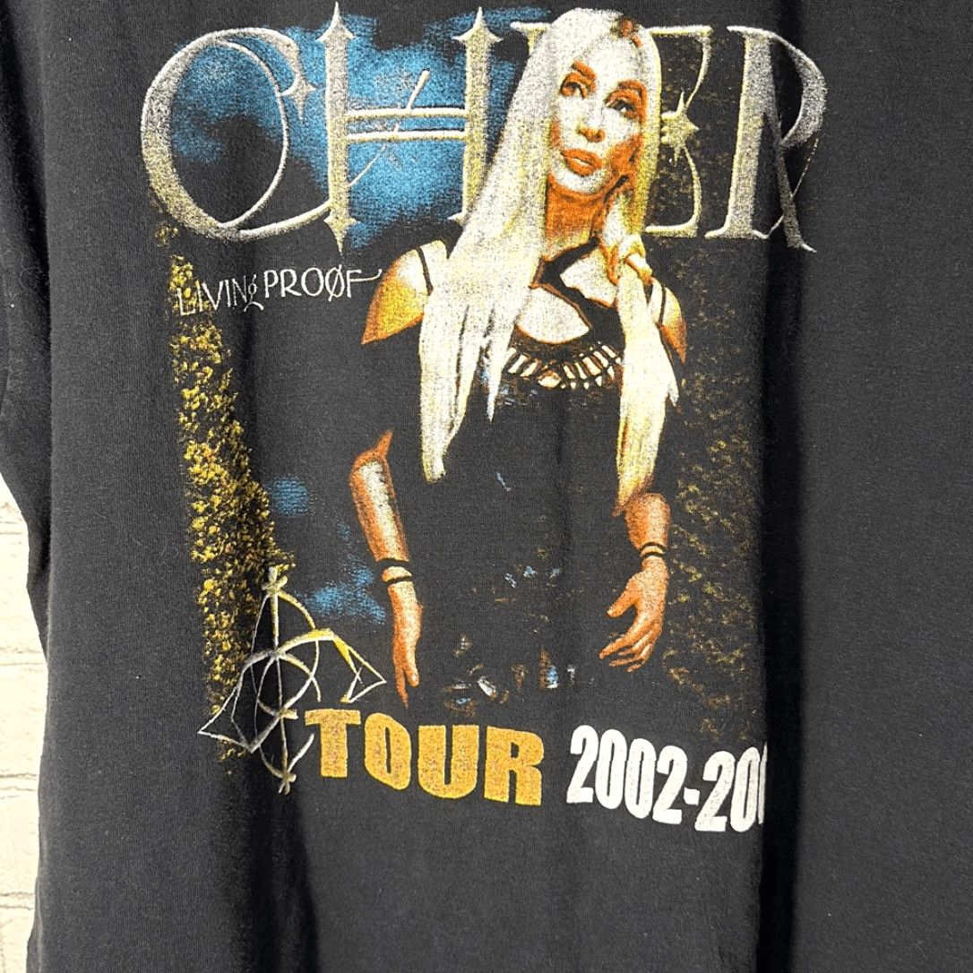 VINTAGE Cher 2002-2003 Living Proof Farewell Tour Double Side T