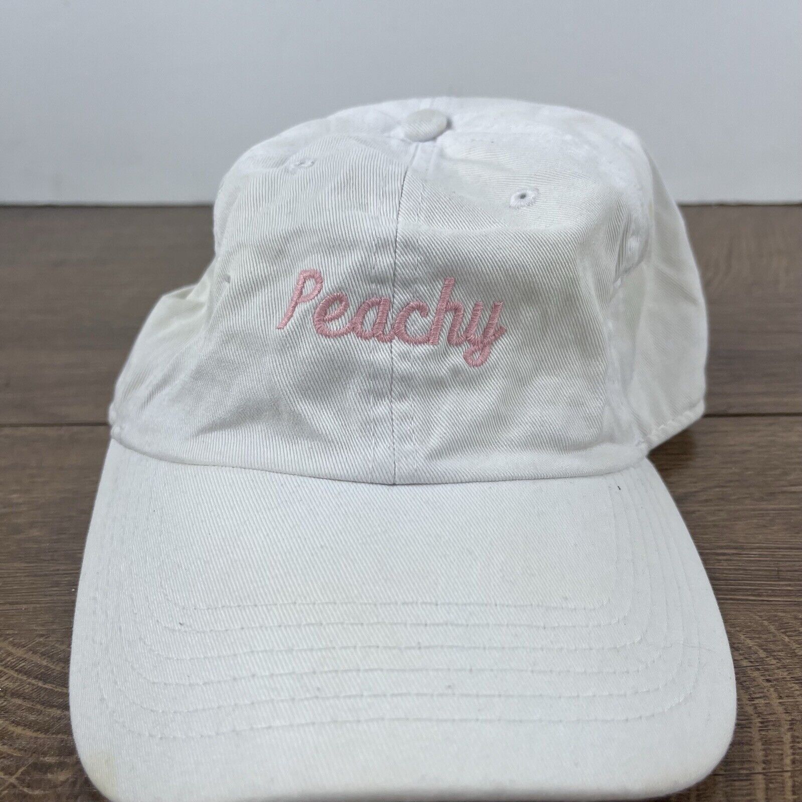 Other Peachy Hat Peach Adjustable Hat White Adjustable Hat White A Size ONE SIZE - 6 Thumbnail