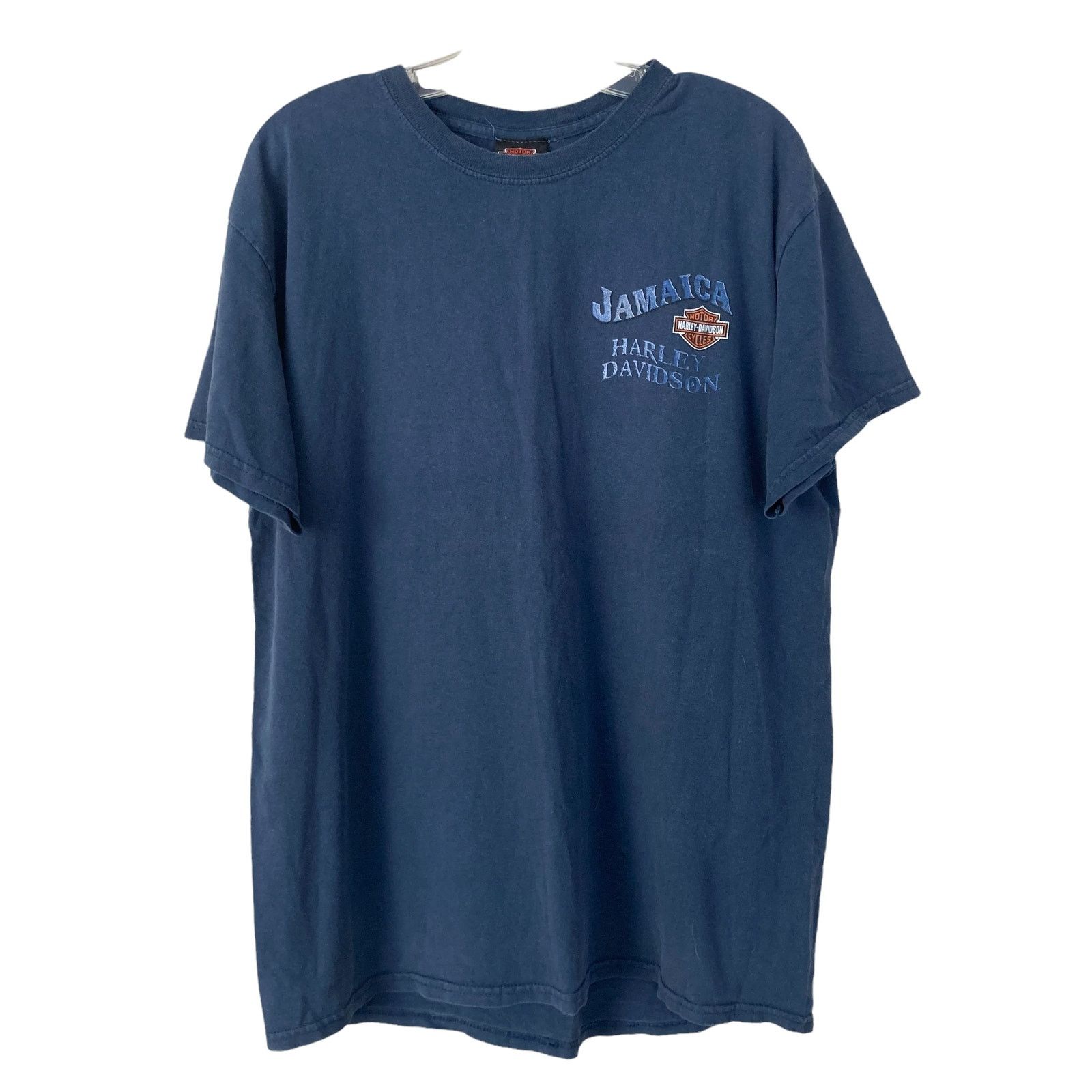 Harley Davidson Harley Davidson Jamaica Navy Blue Graphic Tee Sz L Size US L / EU 52-54 / 3 - 1 Thumbnail