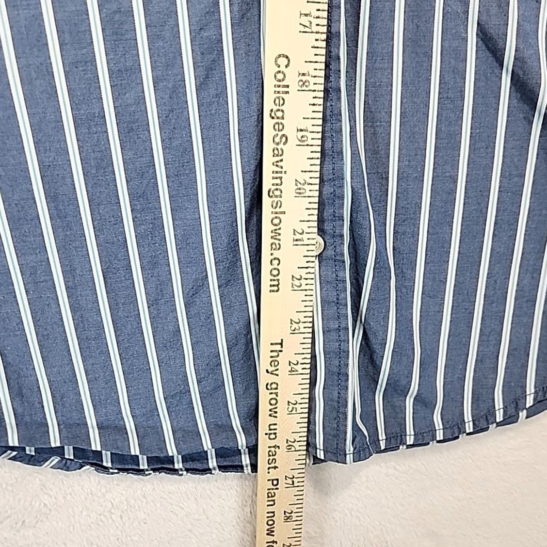 Vintage VINTAGE Aeropostale Long Sleeve Dress Shirt Mens L Blue Striped Preppy Office Academia Size 42R - 6 Thumbnail