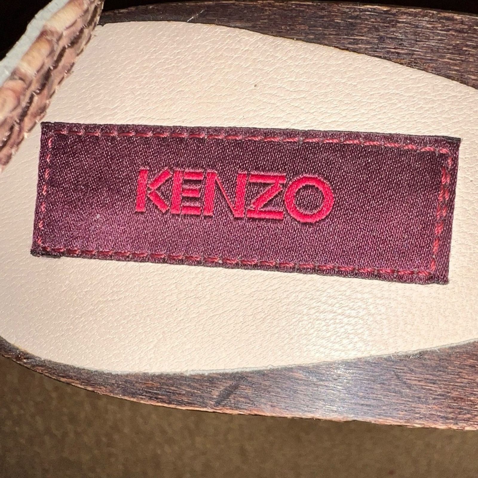 Kenzo Kenzo wood heel ankle strap heels size 40 EU 8 US drop ball Size US 8 / IT 38 - 10 Thumbnail