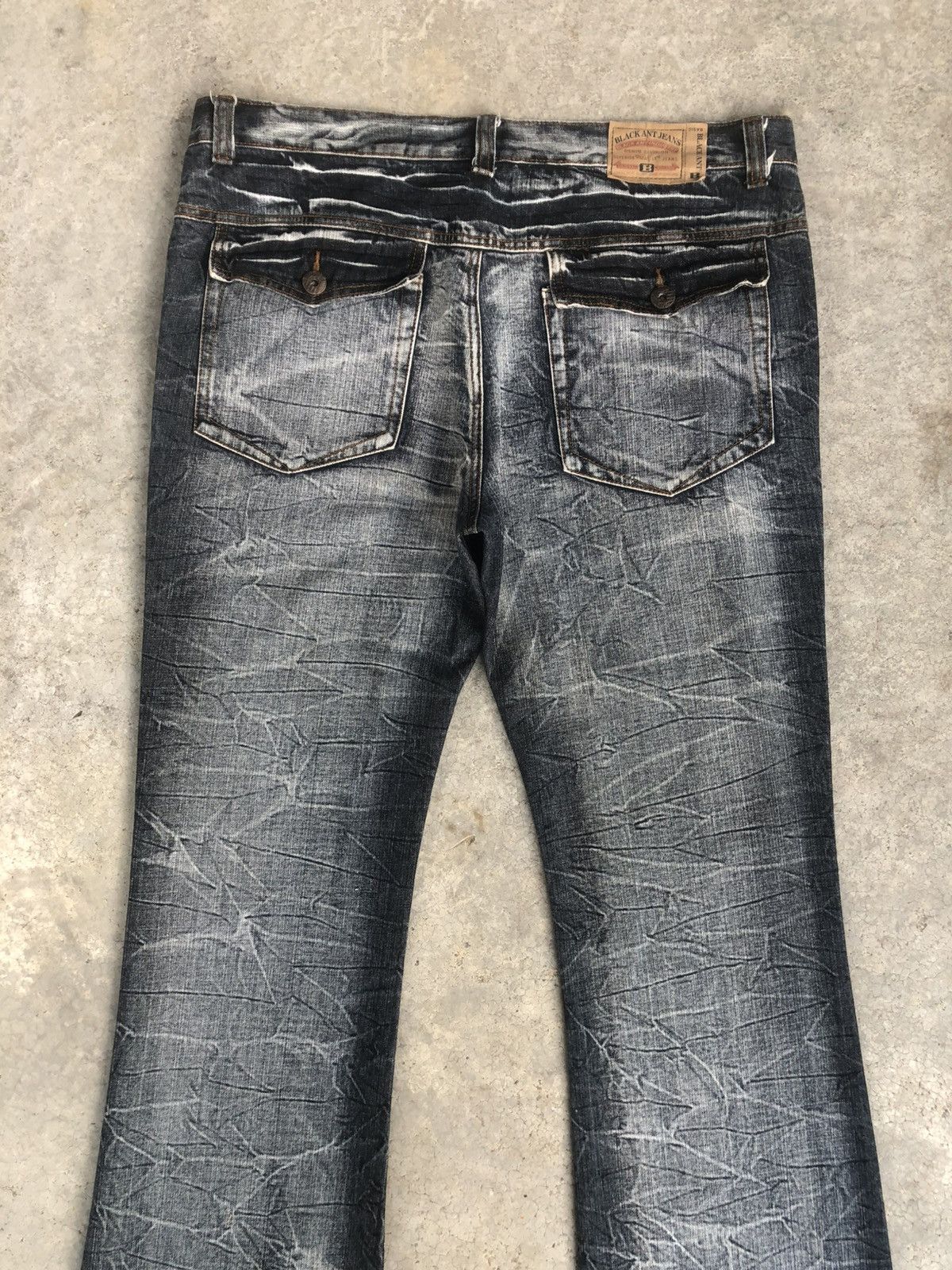 If Six Was Nine Japanese Black ant Flared Jeans Distressed Jeans Size US 38 / EU 54 - 8 Thumbnail